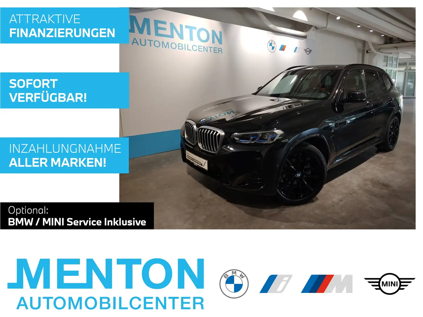 BMW X3 xDrive20d M Sport/LED/WLAN/RFK/AHK/PDC Schwarz - 1