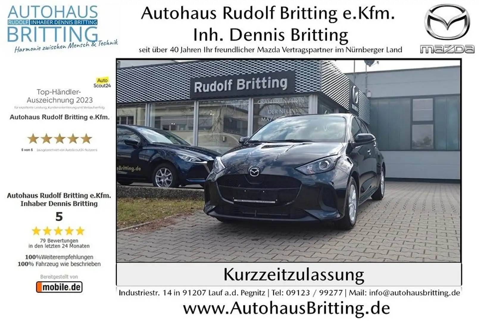 Mazda 2 Hybrid 116PS Automatik Centre-Line Modell 2024 Negru - 1