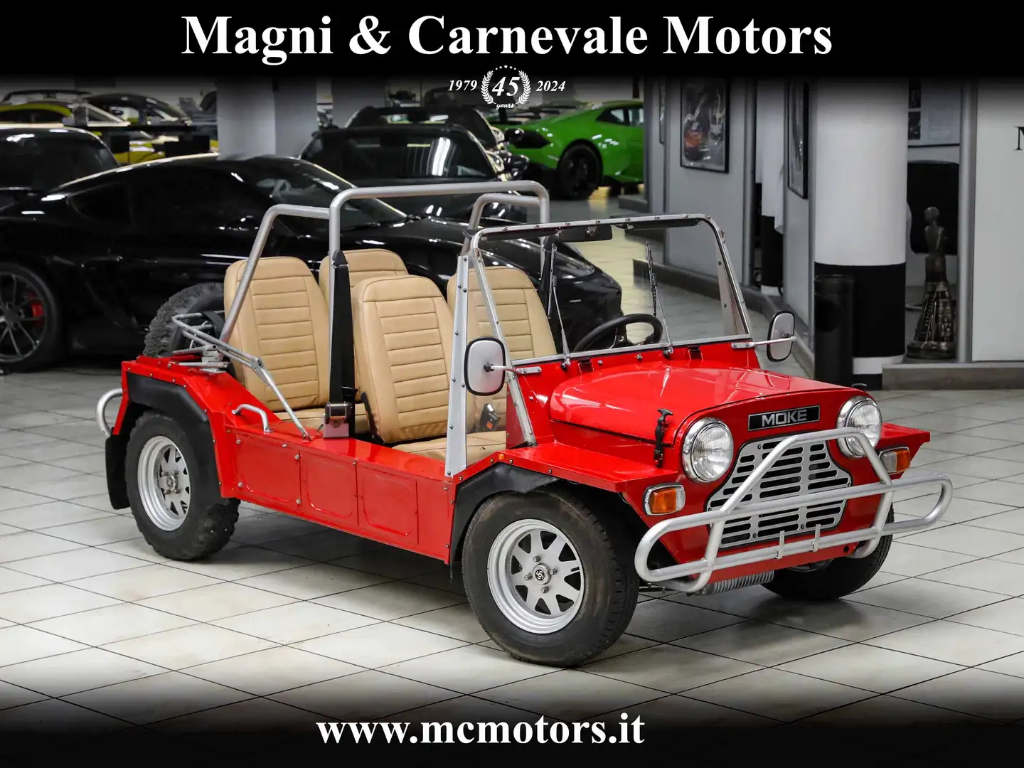 Austin Mini Moke SOFT-TOP | RUOTA DI SCORTA | FRONT BUMPER BAR Roşu - 1