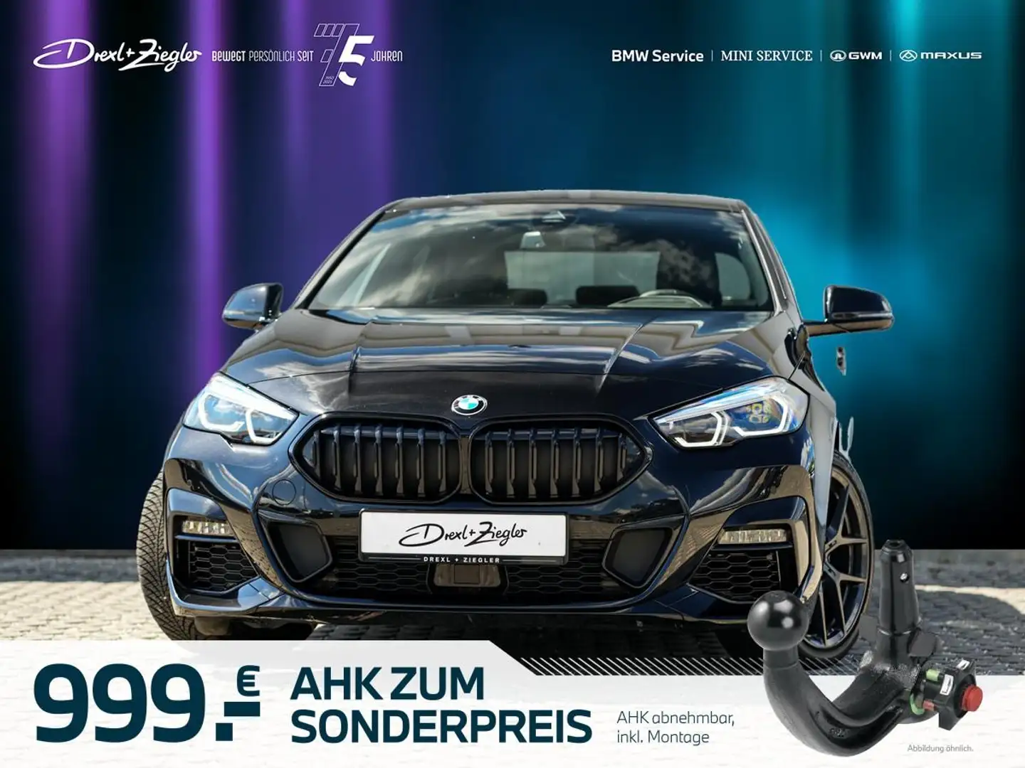 BMW 220 220i Gran Coupe M-Sport PANO ACC HuD H&K RFK KoZg Schwarz - 1
