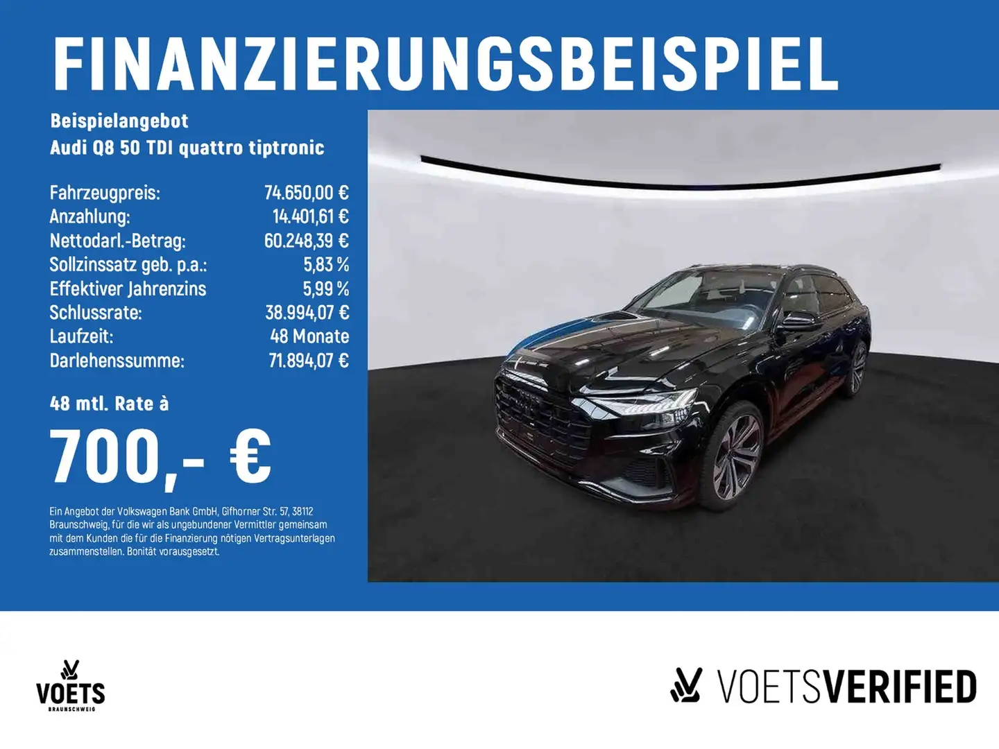 Audi Q8 50 TDI quattro tiptronic MATRIX-LED+PANO+AHK Black - 2