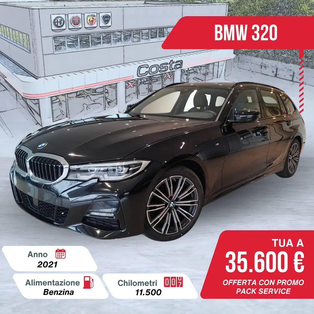 BMW 320 320i Touring Msport Nero - 1