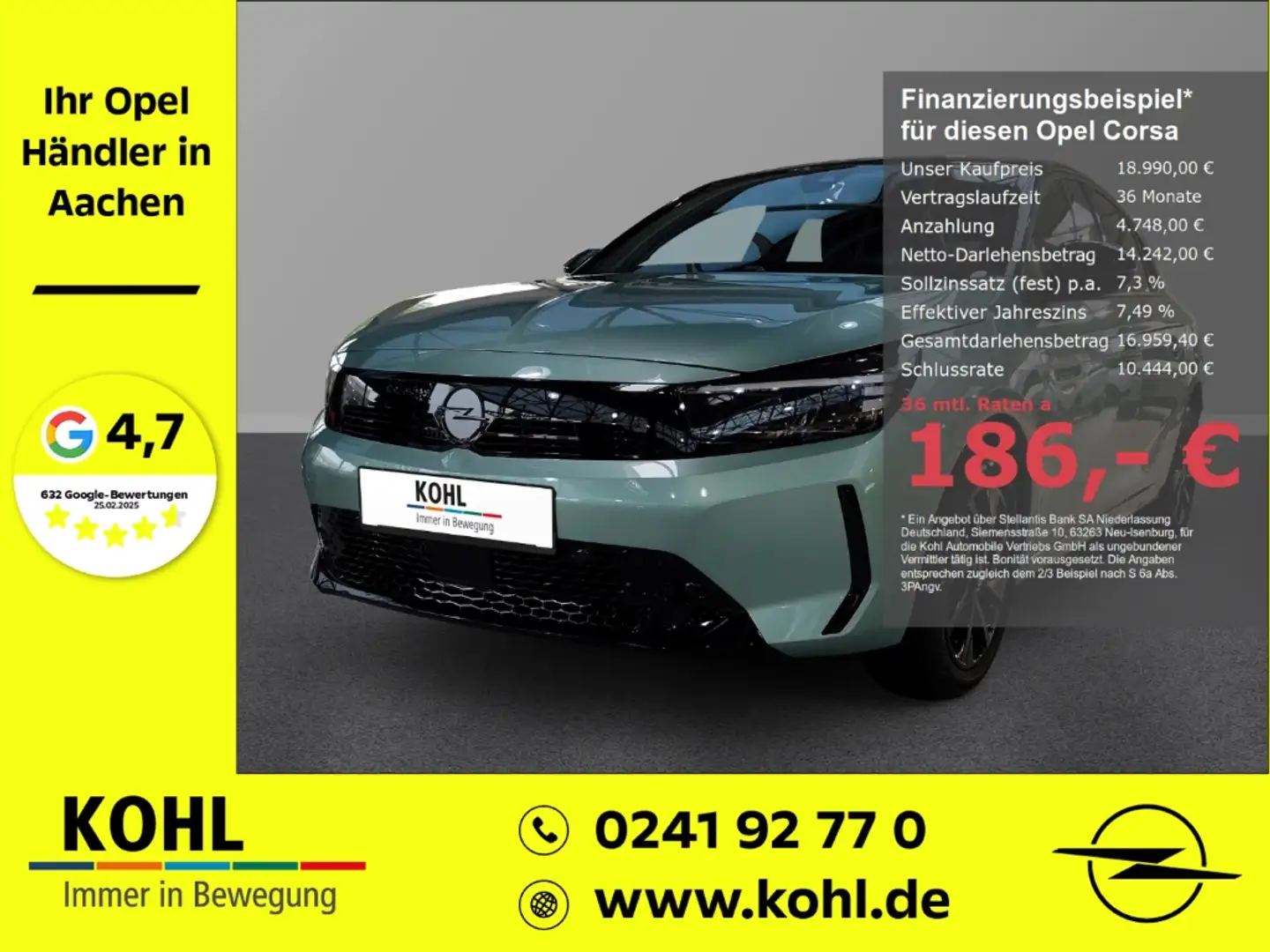 Opel Corsa YES 1.2 Turbo 100 PS LED PDC Klima DAB+ Grün - 1