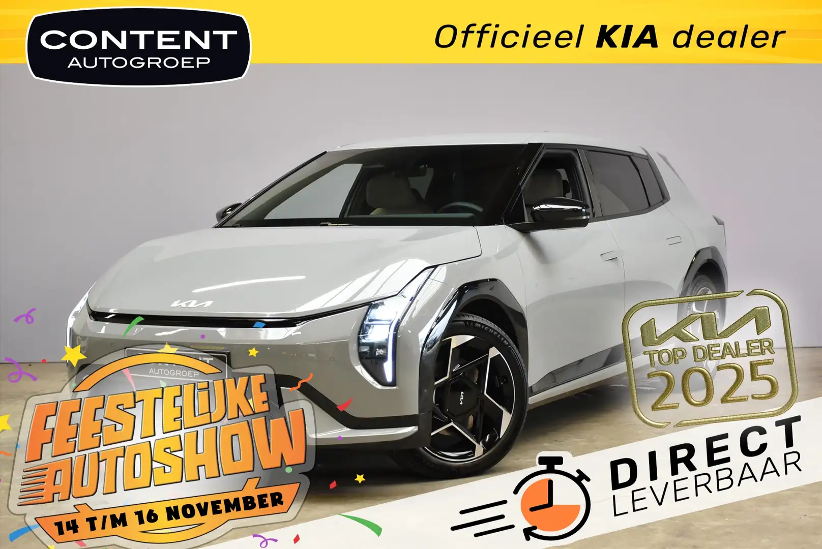 Kia EV4 81,4 kWh 204PK GT-Line Business Edition SNEL LEVER Gris - 1