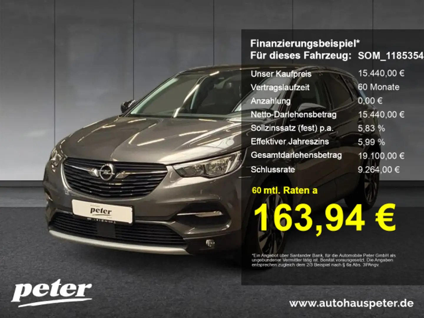 Opel Grandland X Grandland X 1.2 Turbo 120 Jahre Klimaautomatik Sit Grau - 1