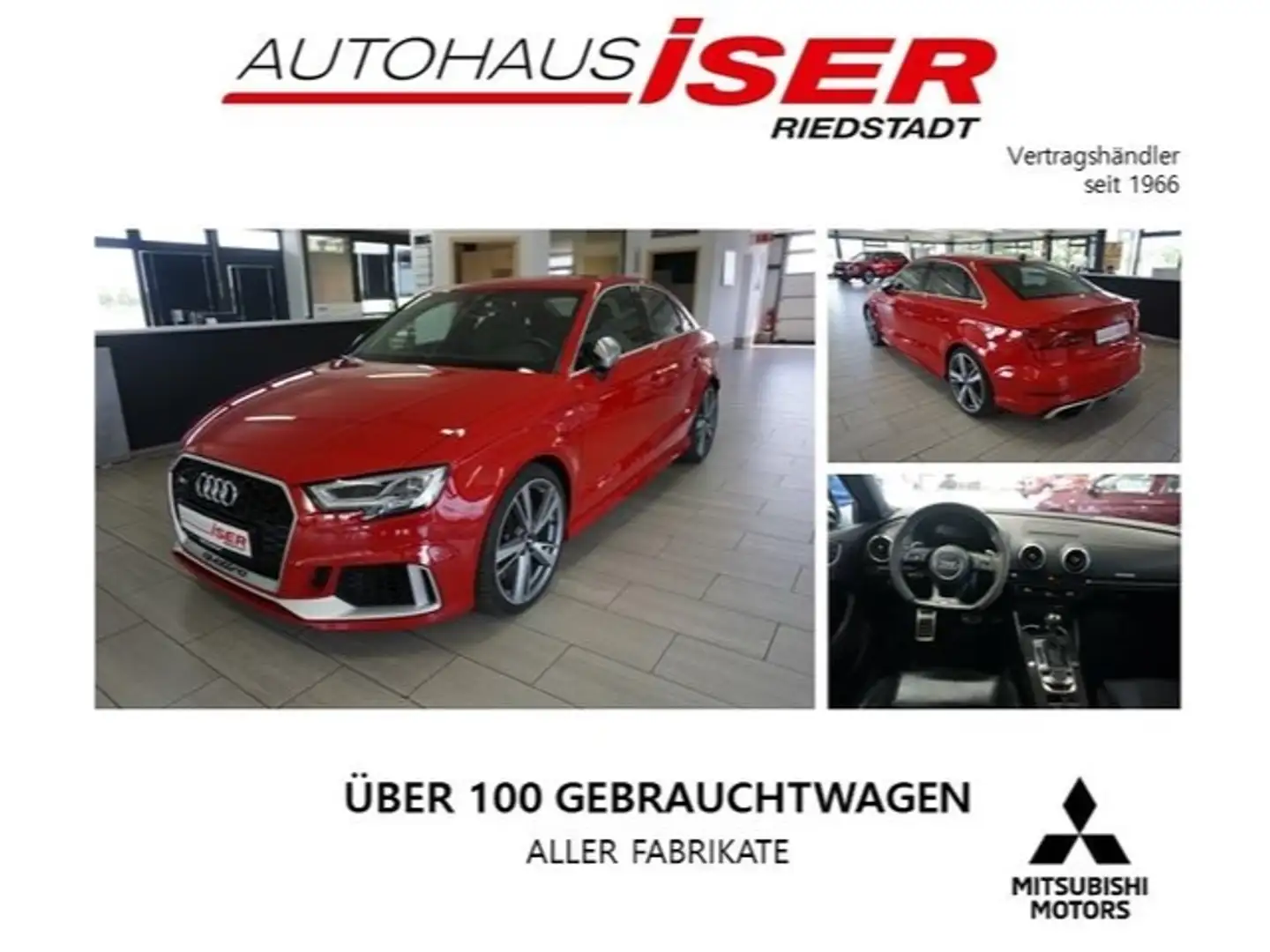Audi RS3 Quattro S tronic NAV SHZ Scheckheft Digitales Cock Rot - 1