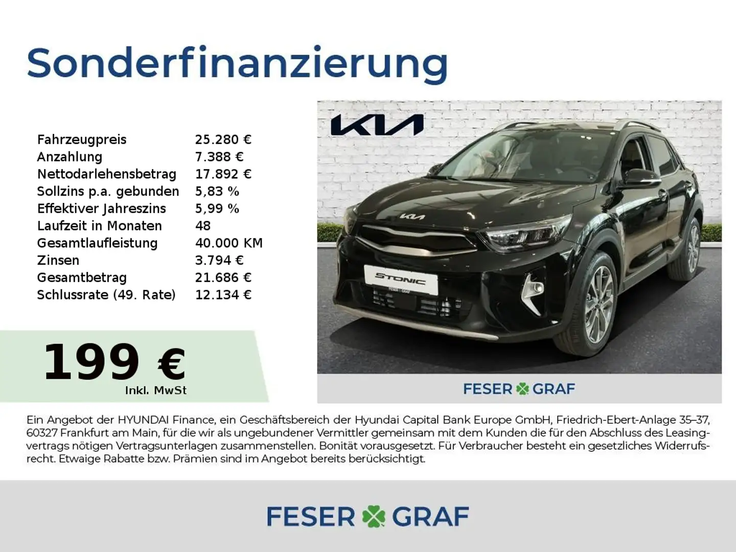 Kia Stonic 1.0T 100 48V DCT SPIRIT TECHNIK Navi Noir - 1