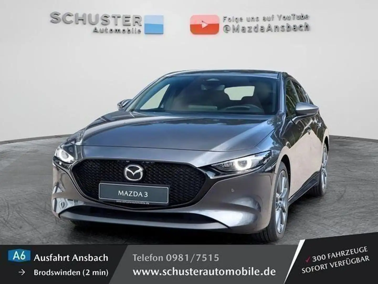 Mazda 3 Exclusive Line 2.0l Matrix/MRCC/Head-up/LED/Na Grigio - 1
