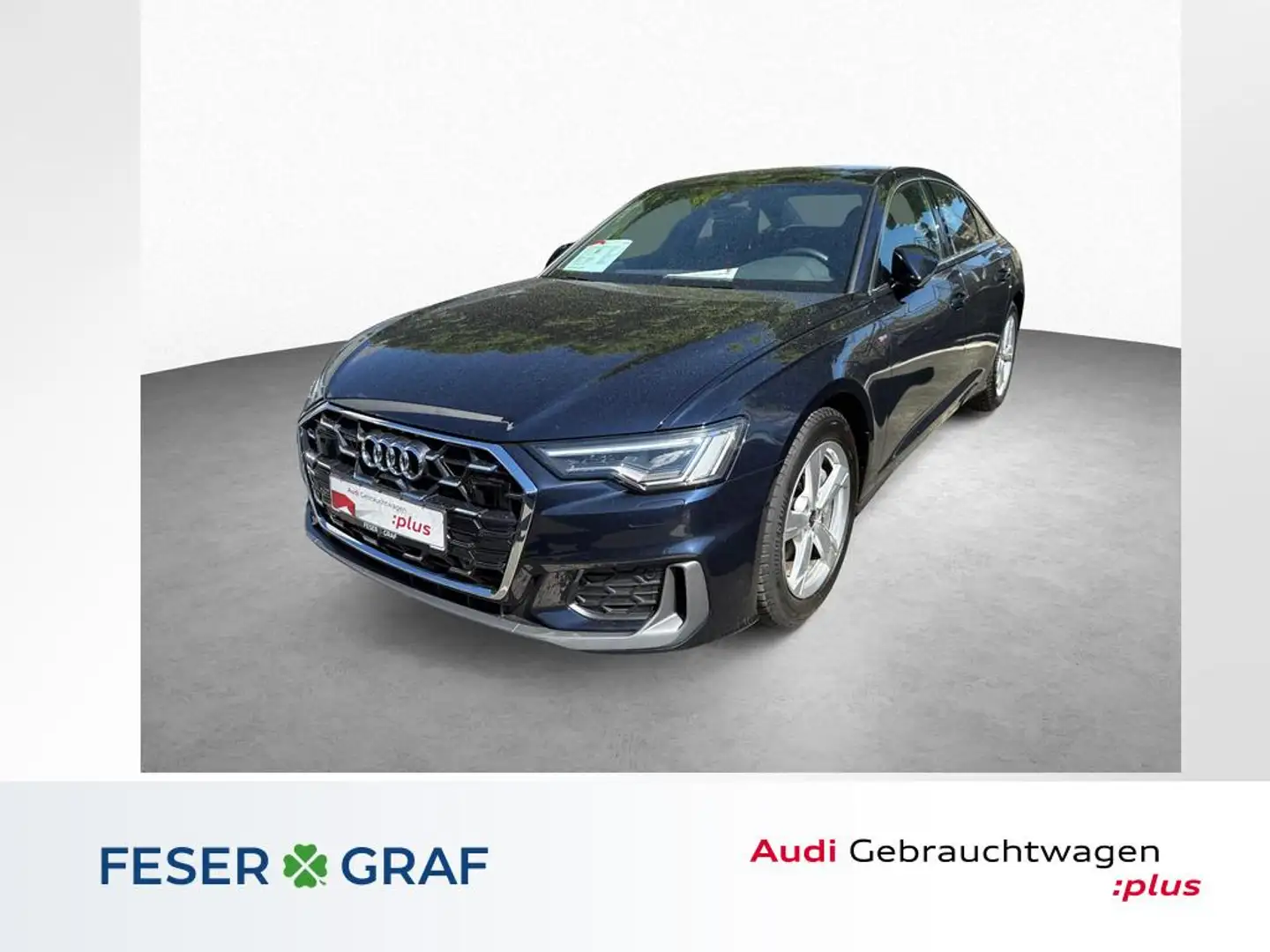 Audi A6 Limousine 45 TFSI qu S tr. S line-AHK-Pano-AC Blau - 1