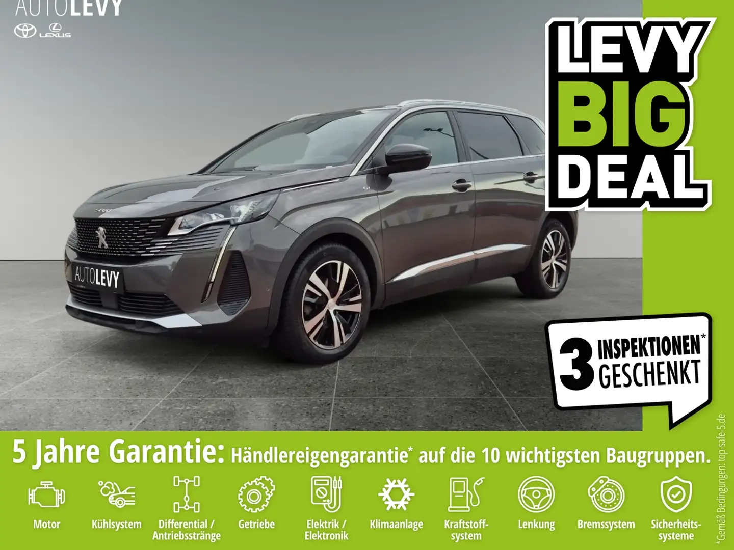 Peugeot 5008 2.0 BlueHDi 180 FAP GT Sitzhzg*Pano*LED Grau - 1