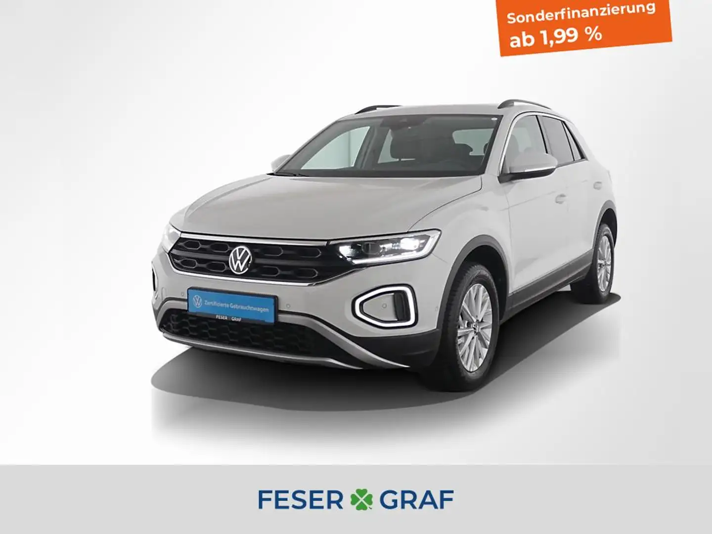 Volkswagen T-Roc 1.0 TSI Life LED-Plus/Discover Media Navi Blanc - 1