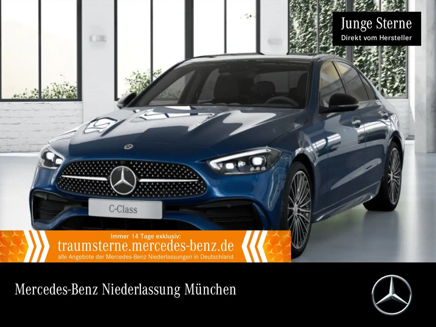 Mercedes-Benz C 300 d AMG+NIGHT+PANO+19"+KEYLESS+9G Blau - 1