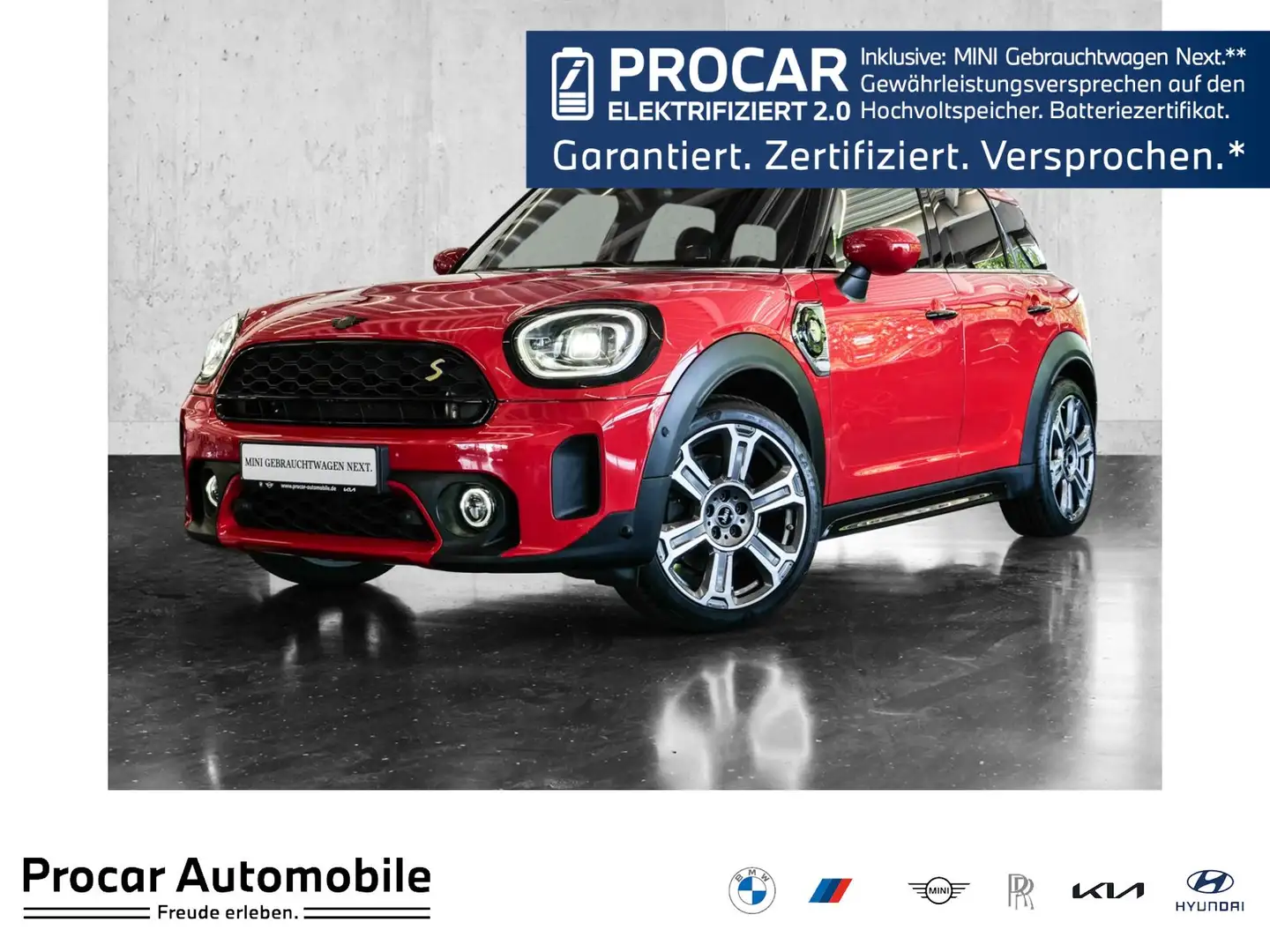MINI Cooper SE Countryman Cooper SE ALL4 Aut Nav HuD LED h&k Pano RFK 19" Rot - 1