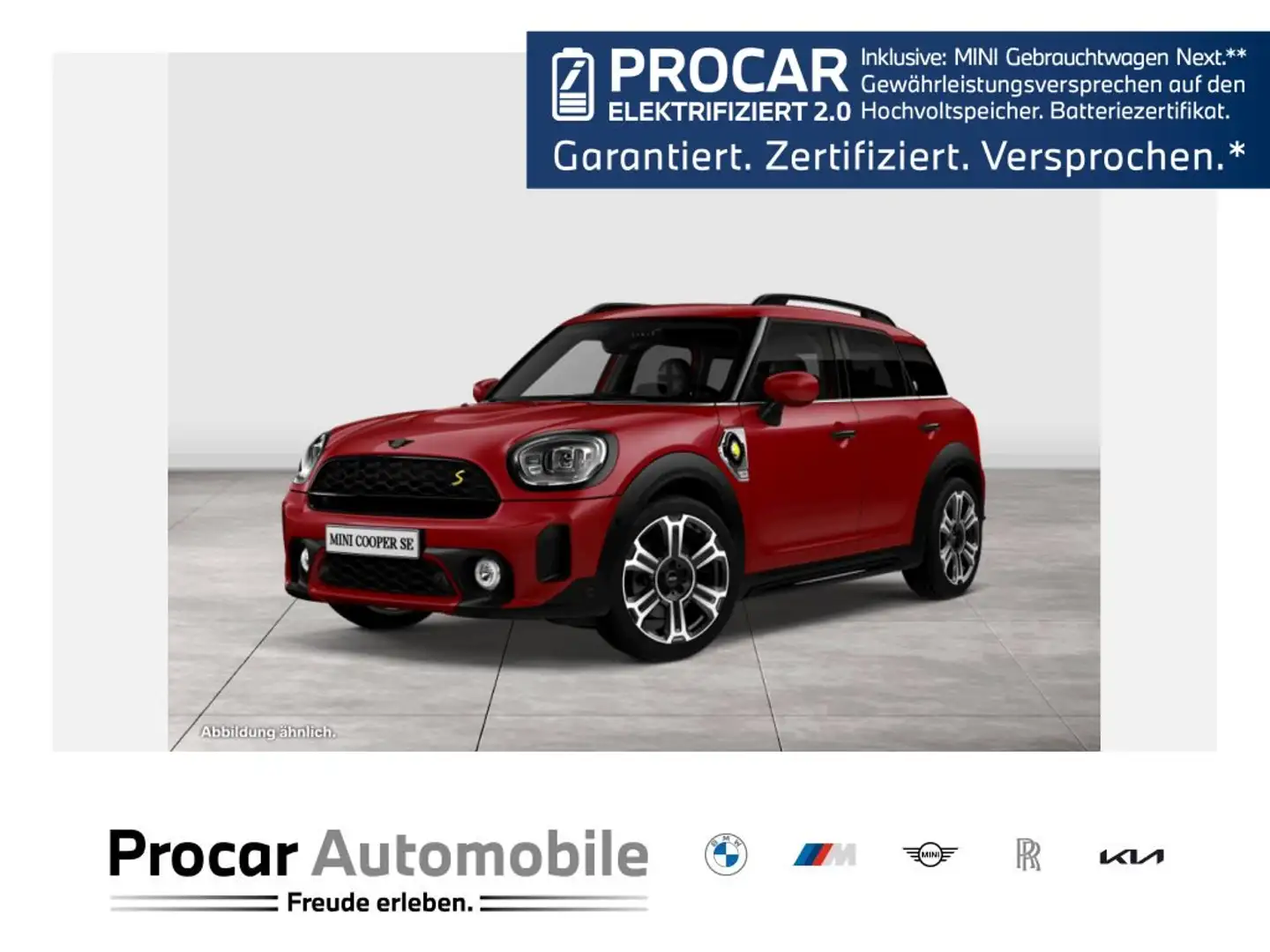 MINI Cooper SE Countryman Cooper SE ALL4 Aut Nav HuD LED h&k Pano RFK 19" Rot - 1