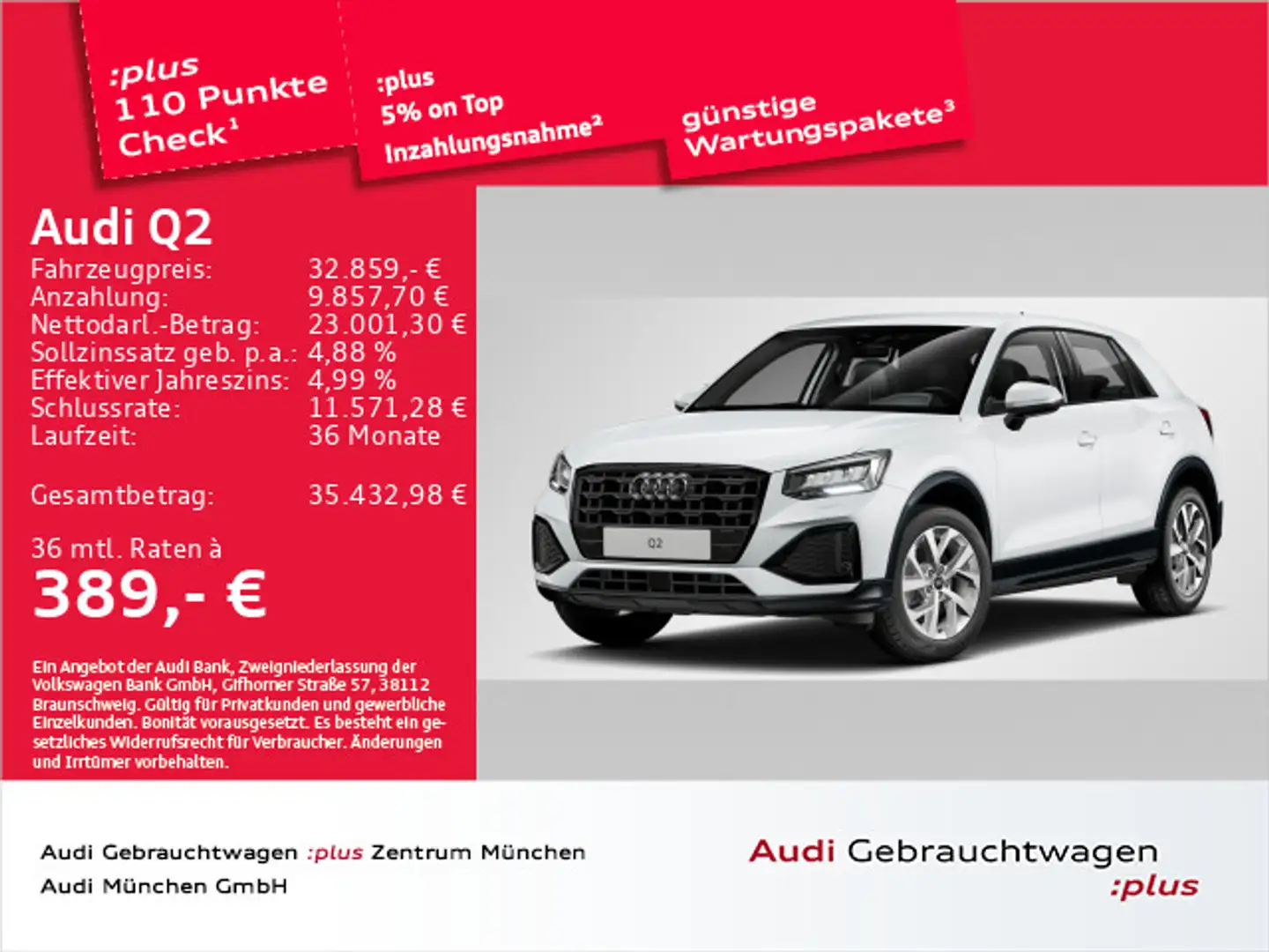 Audi Q2 35 TDI S tronic advanced Virtual+/Navi+/Kamer Weiß - 1