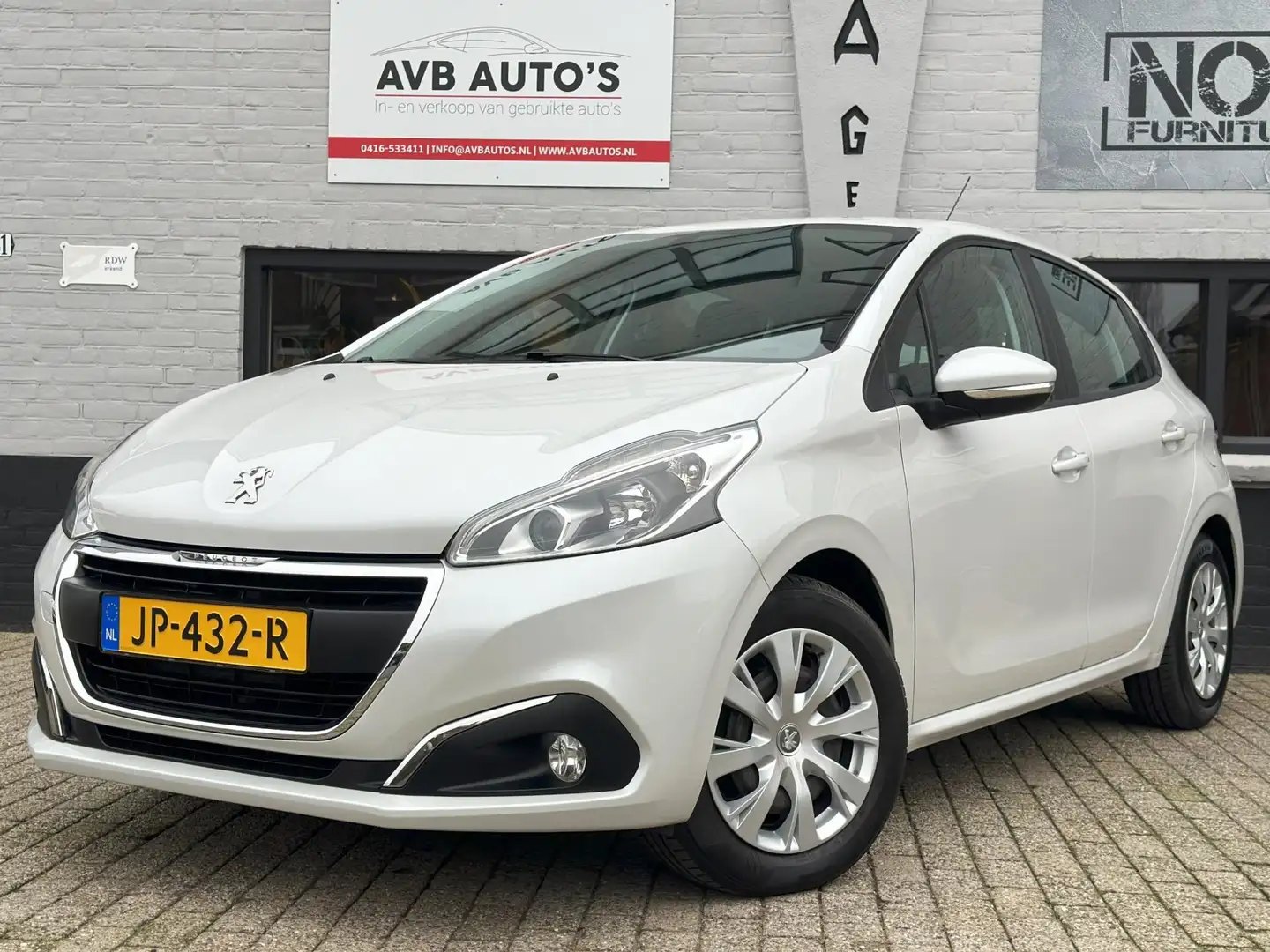 Peugeot 208 1.2 PureTech BlueLion Airco Cruise Navi Parelmoer Wit - 1