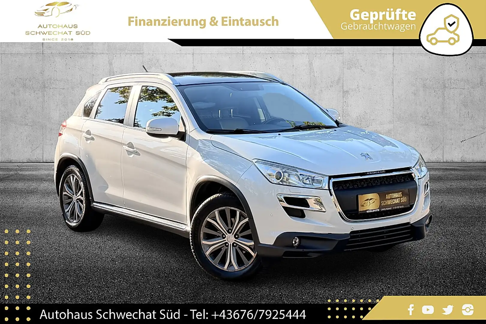 Peugeot 4008 1,8 HDi 150 Allure // 4X4 // VOLLE HÜTTE // LED... Weiß - 1