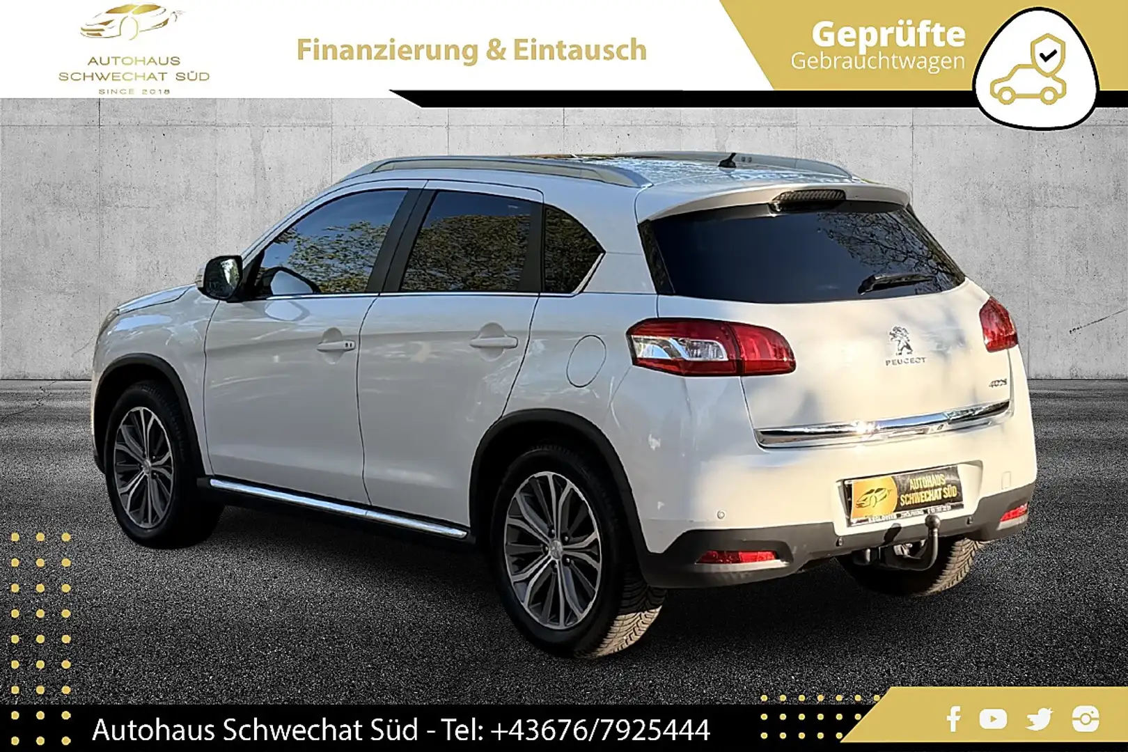 Peugeot 4008 1,8 HDi 150 Allure // 4X4 // VOLLE HÜTTE // LED... Weiß - 2