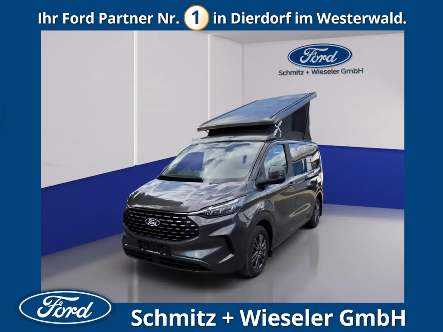 Ford Nugget Aufstelldach 170PS Markise Kamera Standh. Gris - 1