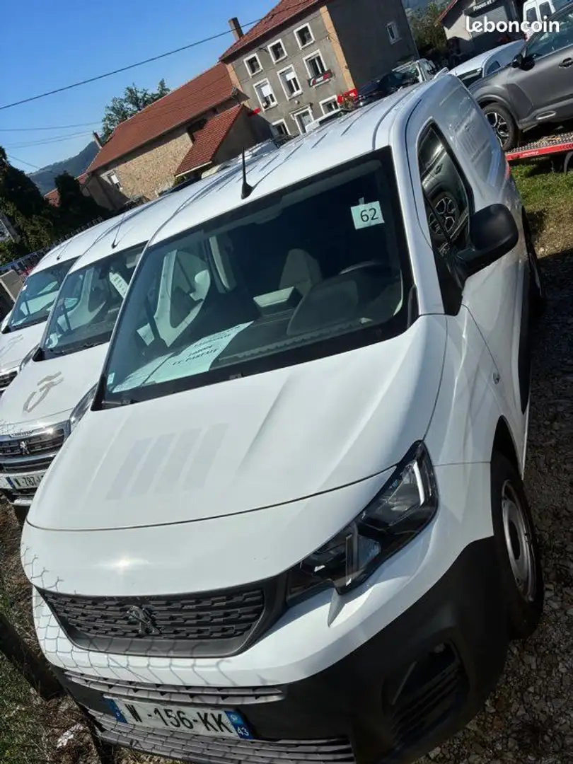 Peugeot Partner 100cv hdi 2019 2 places Blanc - 1
