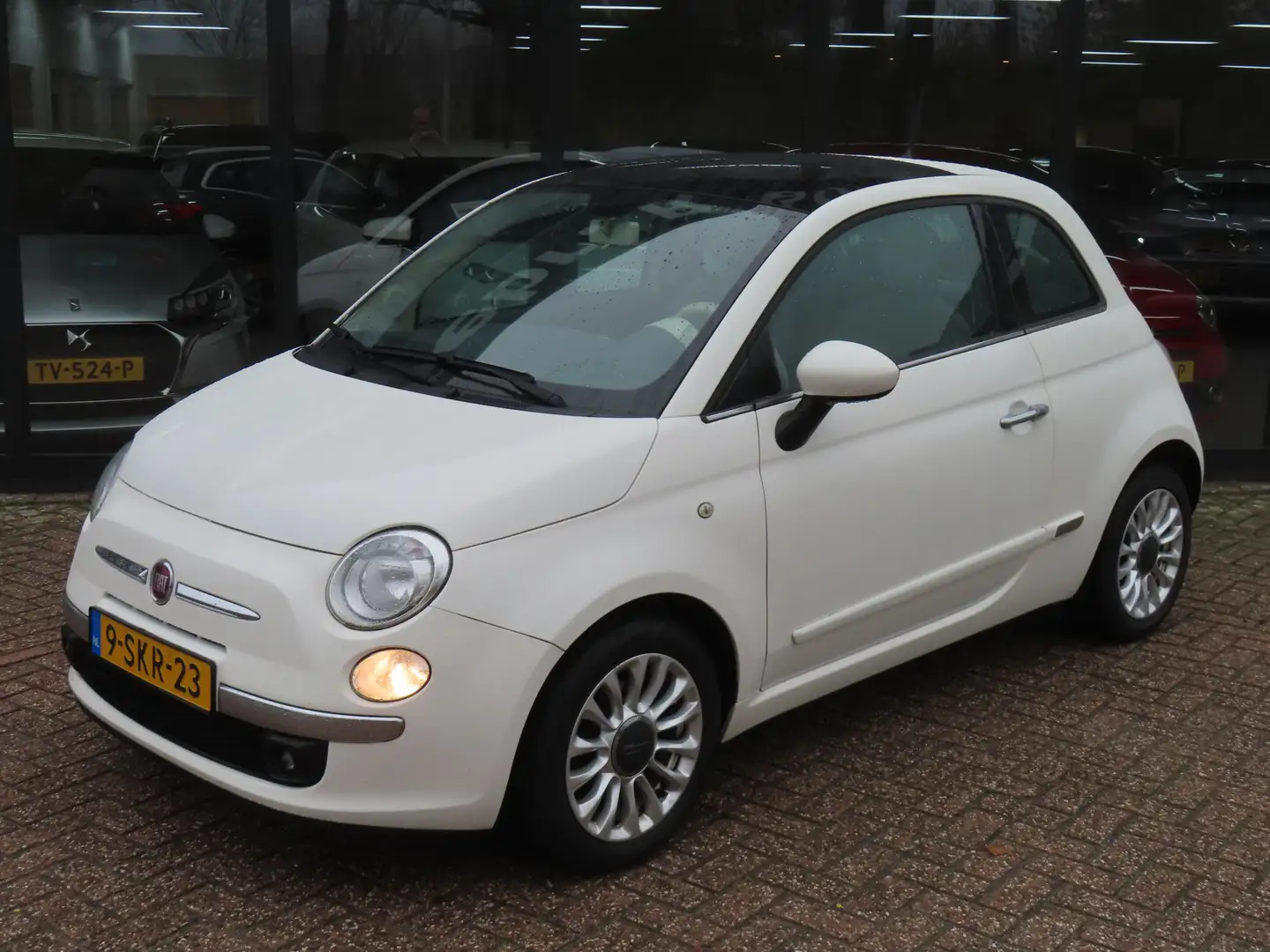 Fiat 500 0.9 TwinAir Lounge*Panoramadak*Airco*65.000km* Weiß - 2