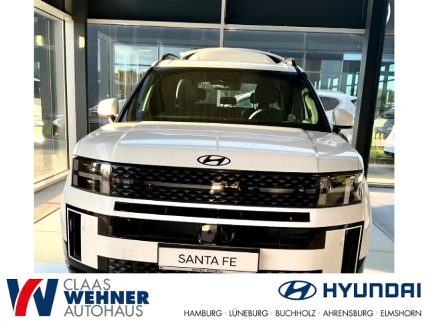 Hyundai SANTA FE 1.6 T-GDI Hybrid 158 kW 4WD Blackline EU6e Weiß - 1