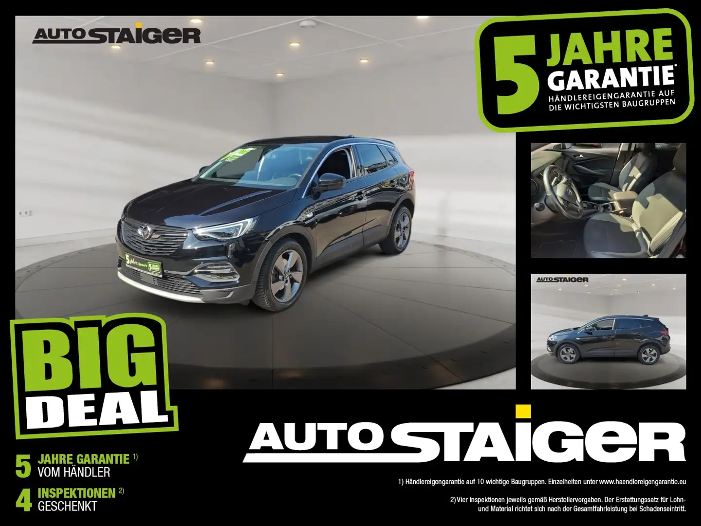 Opel Grandland X 1.2 Turbo Automatik*Navi*Winterpaket Schwarz - 1