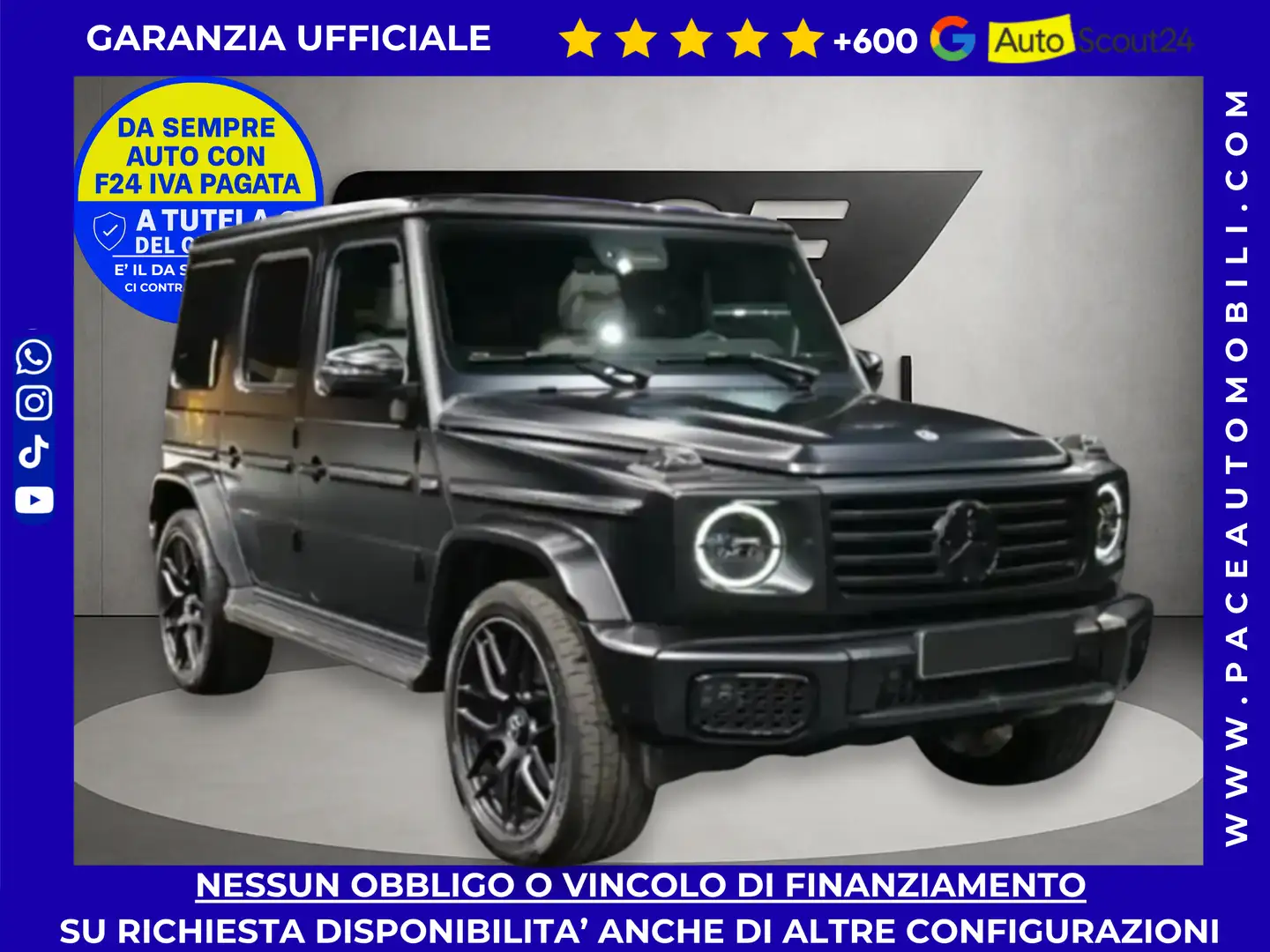 Mercedes-Benz G 450 D MANUFAKTUR DESIGNO 63 AMG OPKIT 22"LED PELLE PDC Schwarz - 1