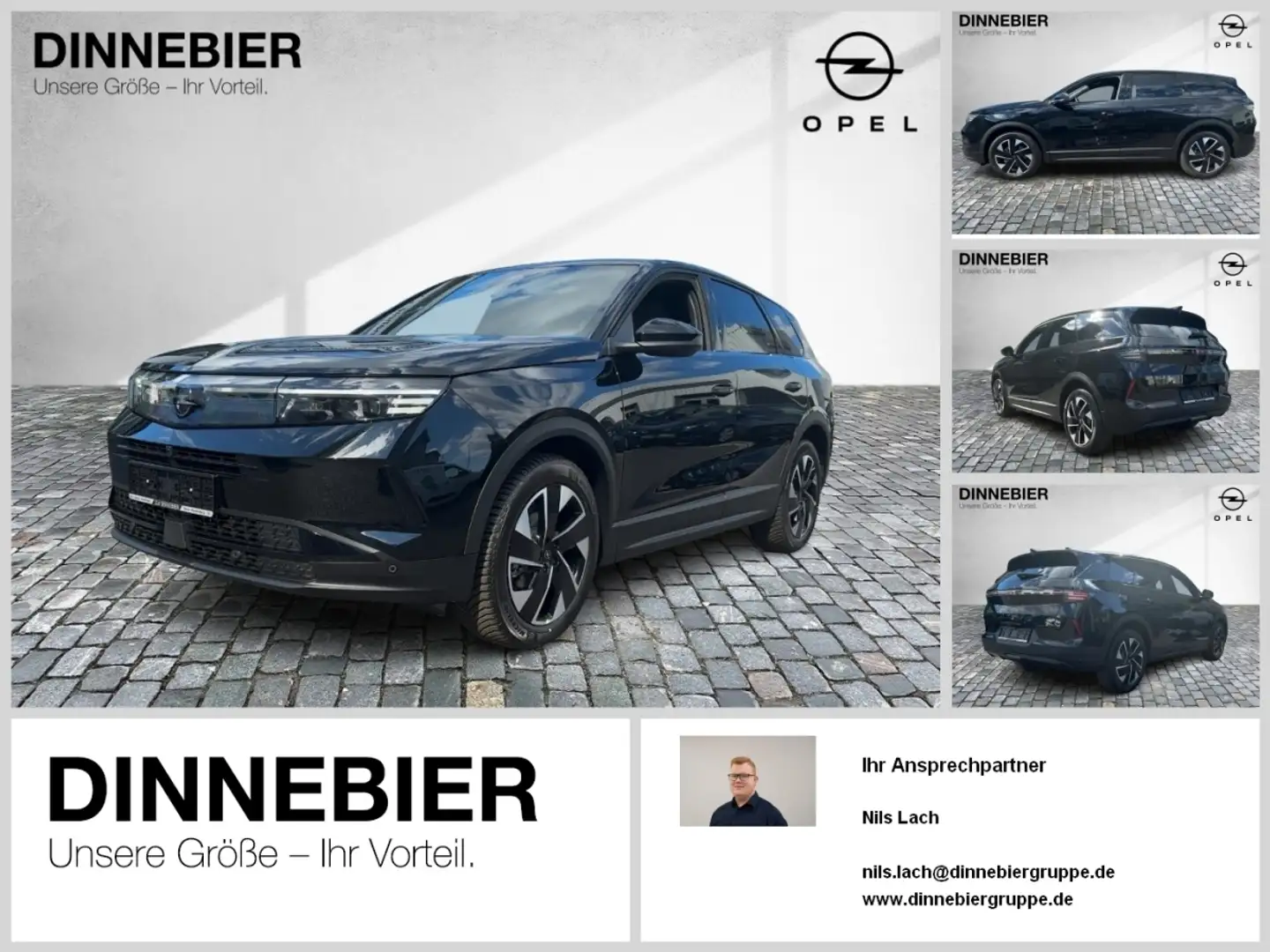 Opel Grandland GS 1.2 MHEV Allwetter+LED-Matrix+HUD+360° Schwarz - 1
