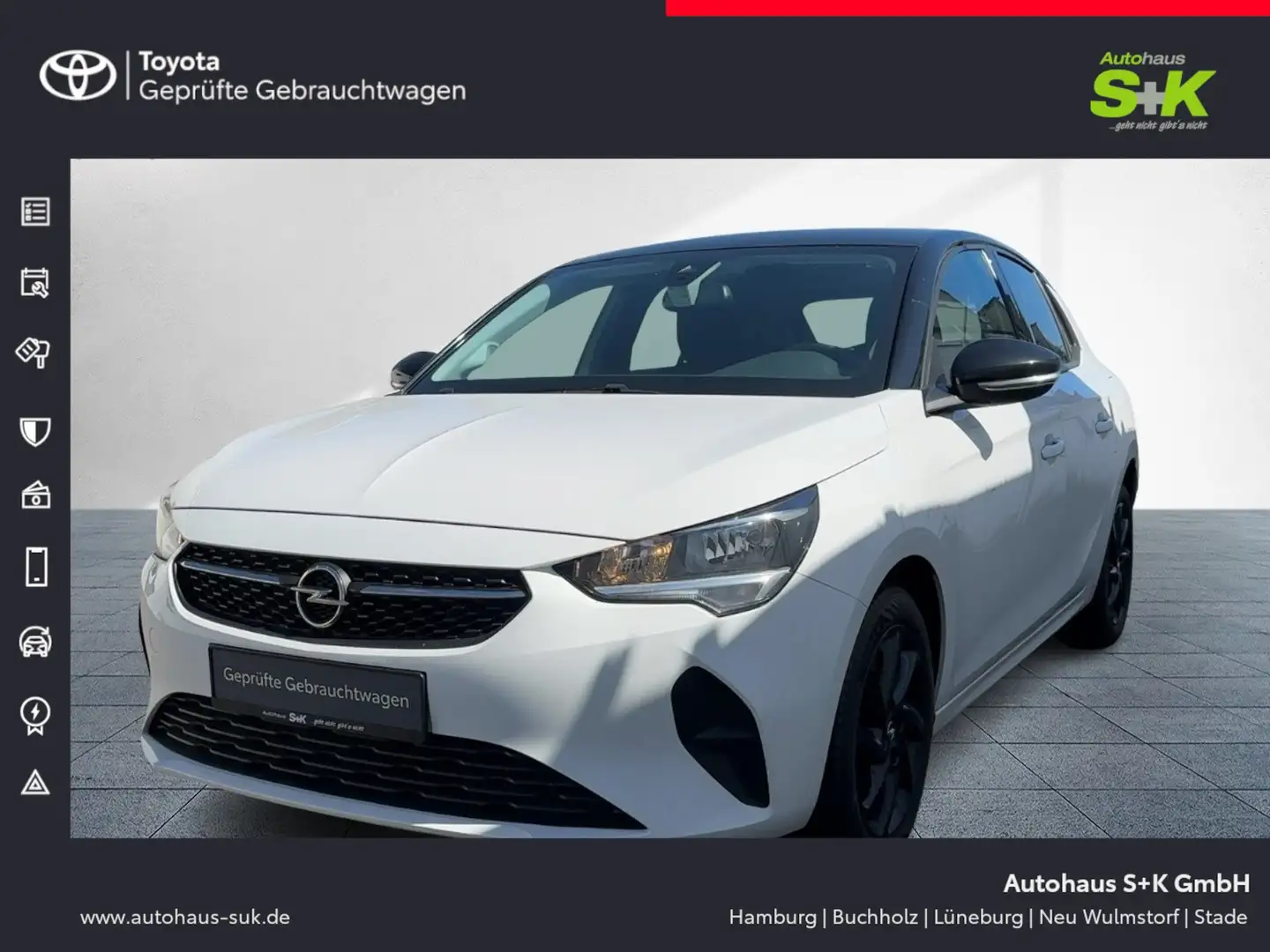 Opel Corsa F 1.2 Edition*CARPLAY+TEMPOMAT+KLIMA+PDC HI.**** Weiß - 1