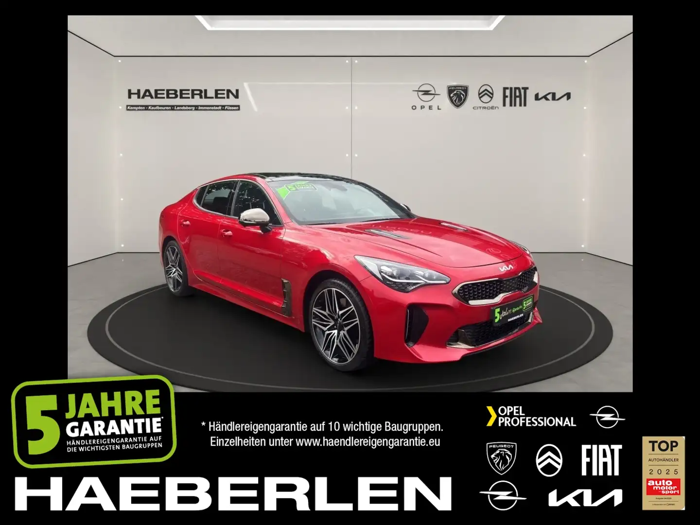 Kia Stinger 3.3 V6 GT 4x4 HUD*ACC*NAV*360°*Schiebed. Rot - 1