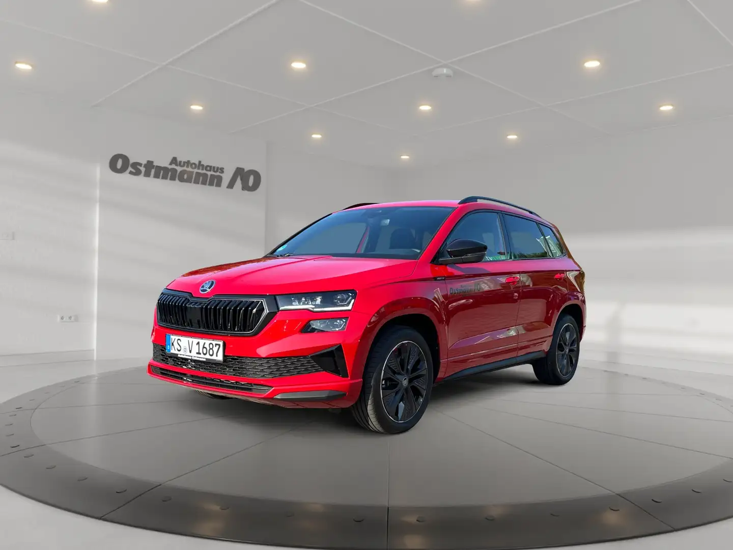 Skoda Karoq Sportline 110kw TSI DSG *AHK*NAVI*MATRIX* Rosso - 2