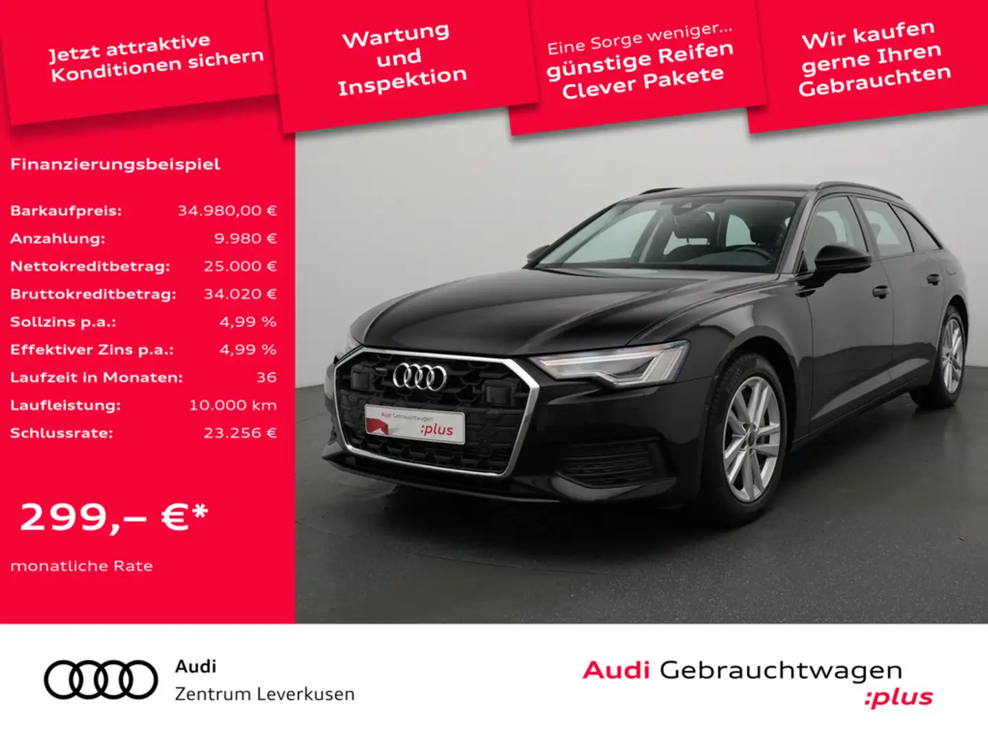 Audi A6 Avant e quattro PANO NAVI VIRT AHK CARPLAY Schwarz - 1