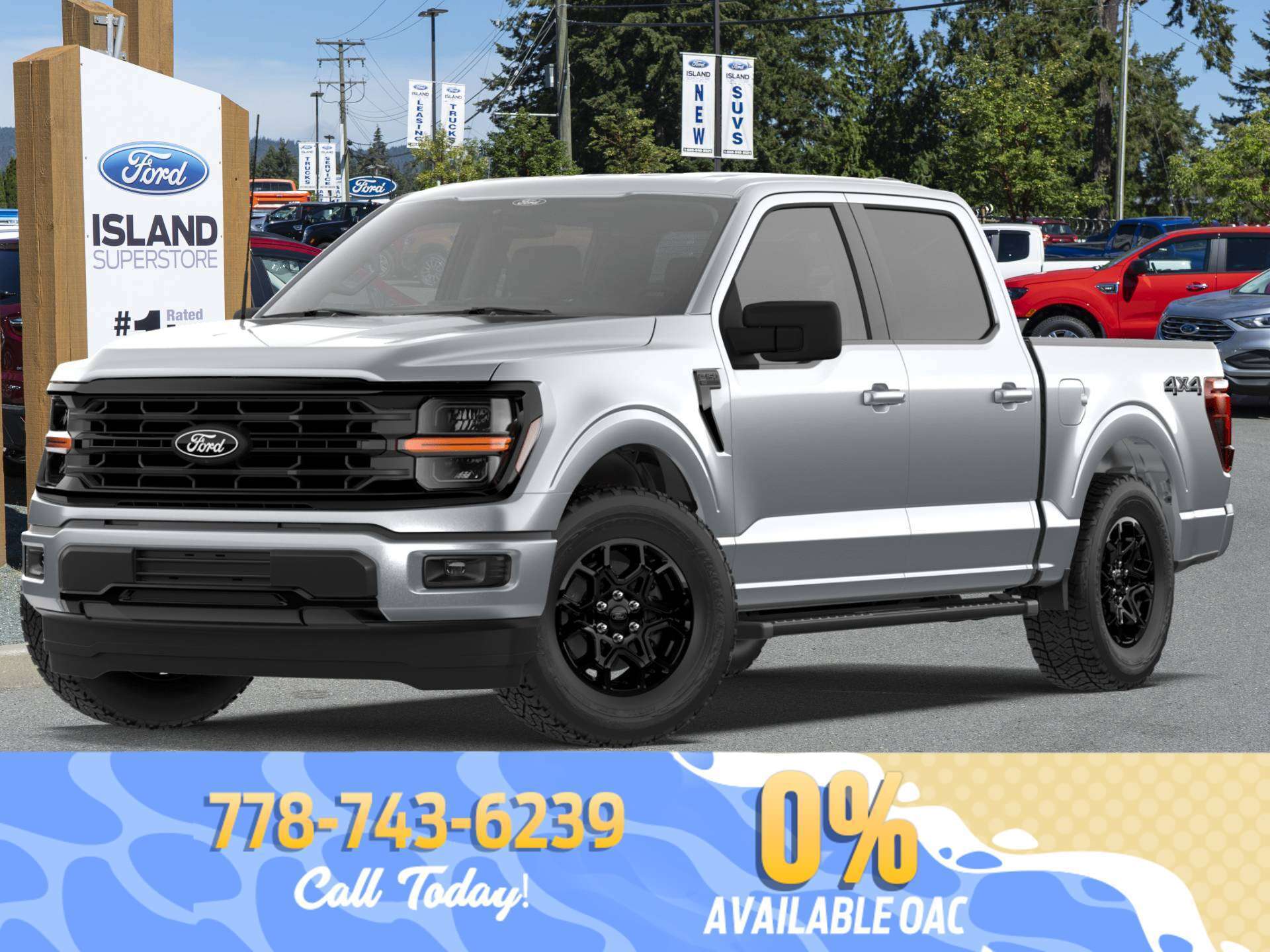 Silver 2026 Ford F-150 Pickup Truck Four-Wheel Drive Automatic