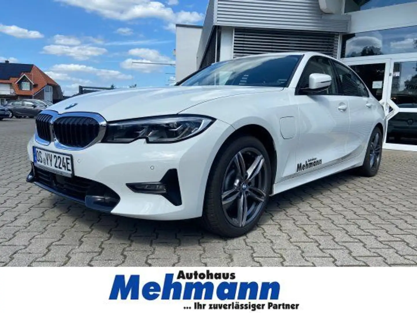 BMW 330 e Aut. Sport Line Navi-Laser-HUD-H&K-Live Blanc - 1