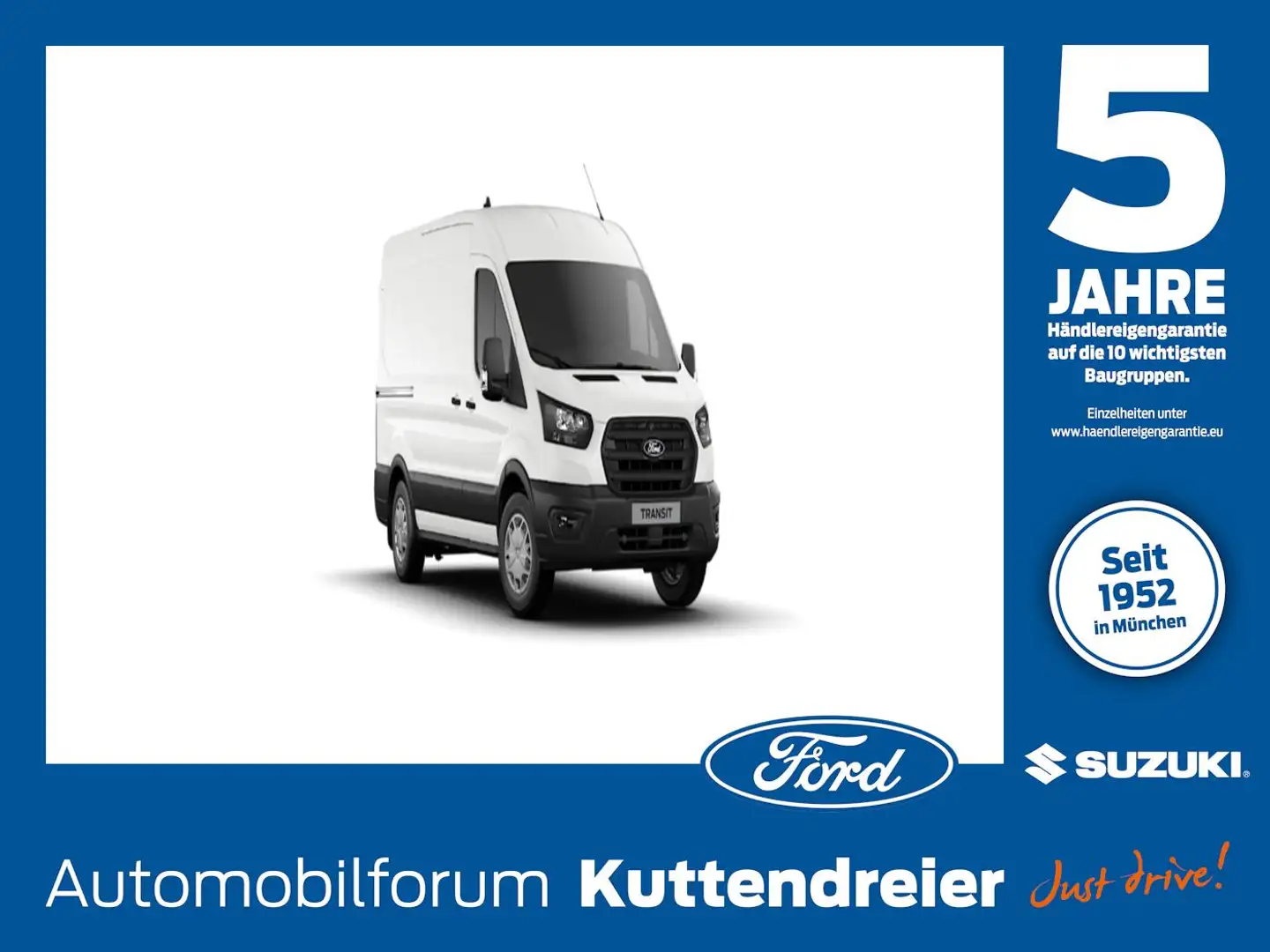 Ford Transit Kasten 2.0 TDCi 350 L2 Trend SpurH PDC Blanc - 1