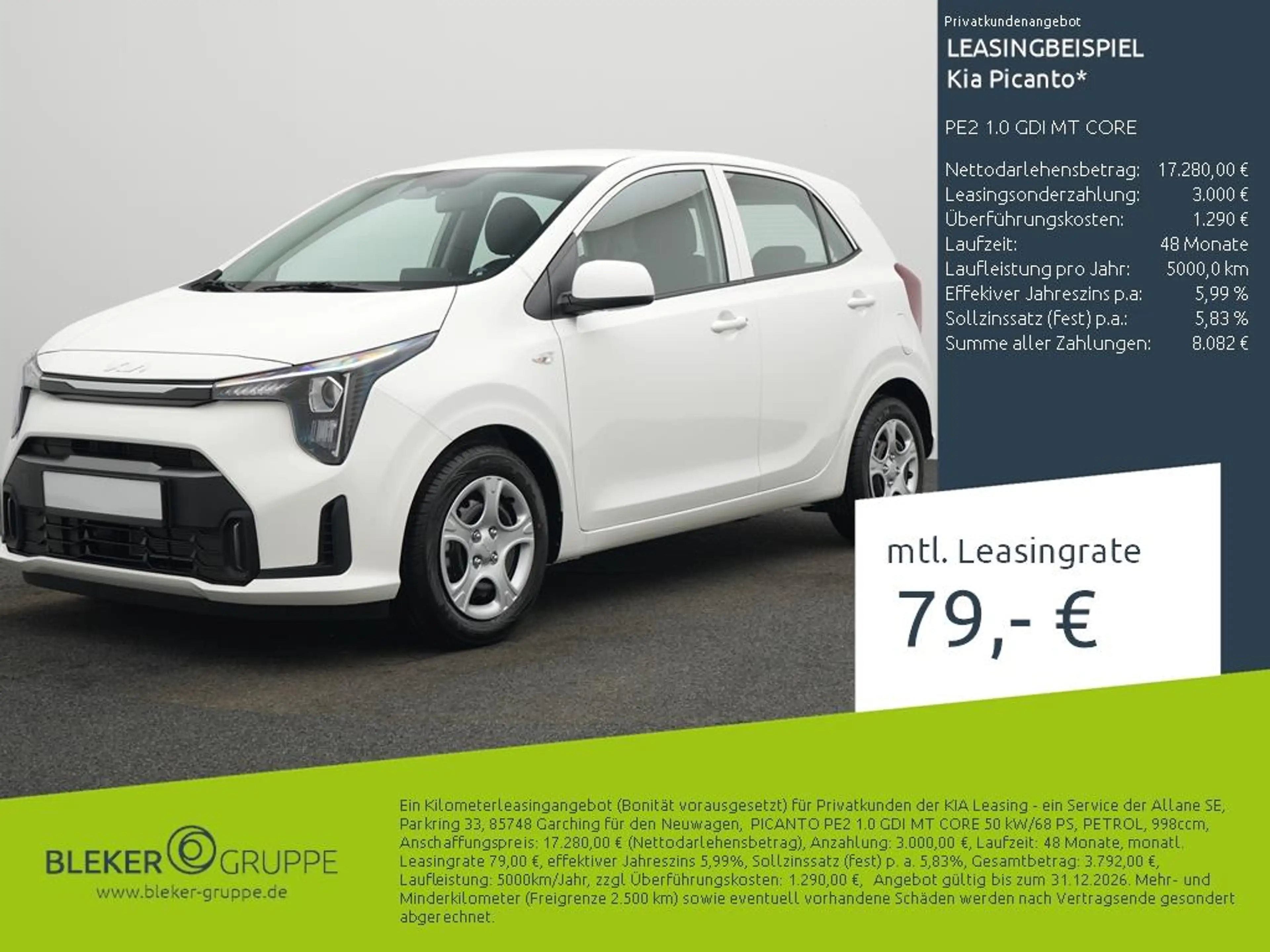 Kia Picanto PE2 1.0 GDI MT CORE