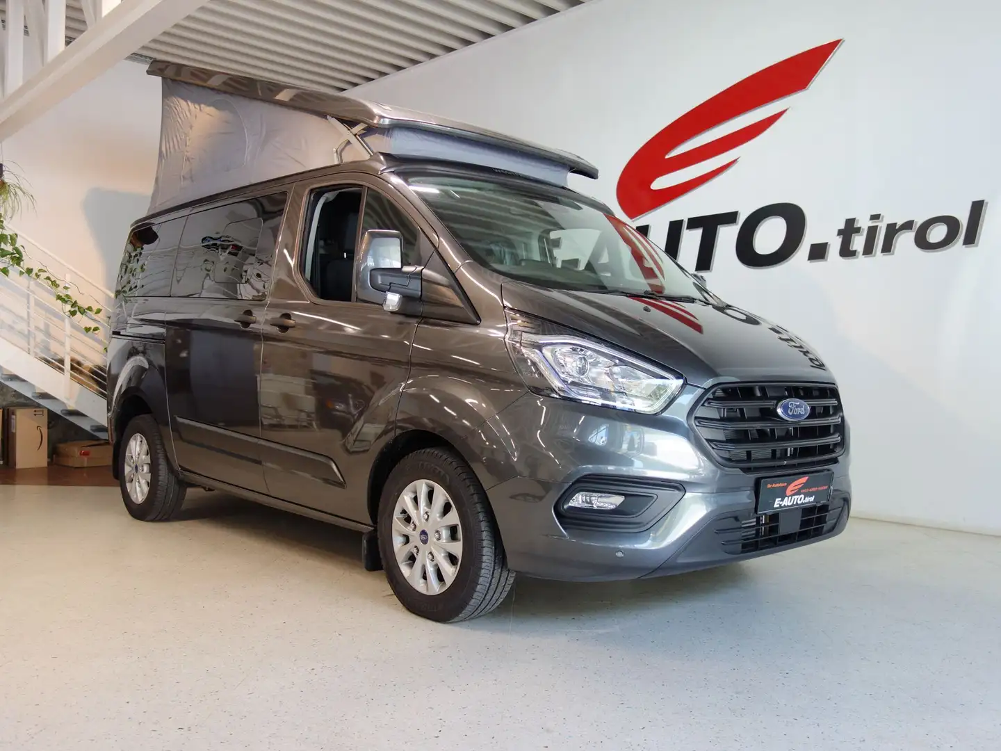 Ford Transit Custom Nugget 320 AD 2,0 L1H1 Aut. *CAMPING *AUFSTELLDAC Grau - 2