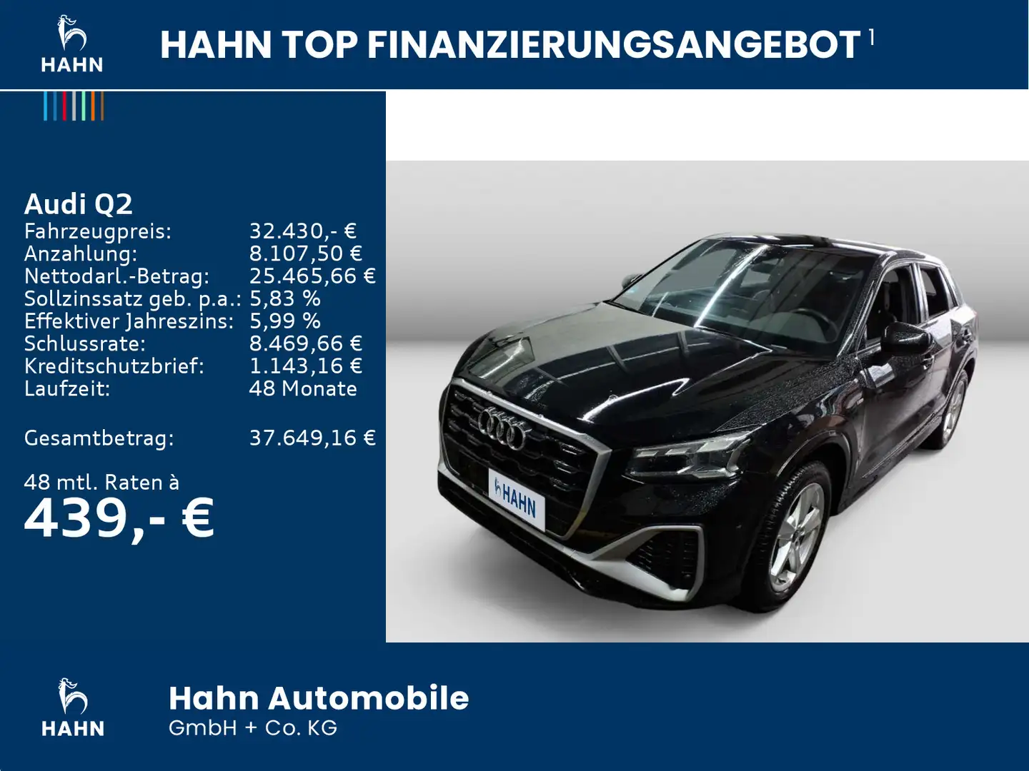 Audi Q2 35TFSI S-tronic S-line AHK-Vor.Cam Matrix Nav Schwarz - 2