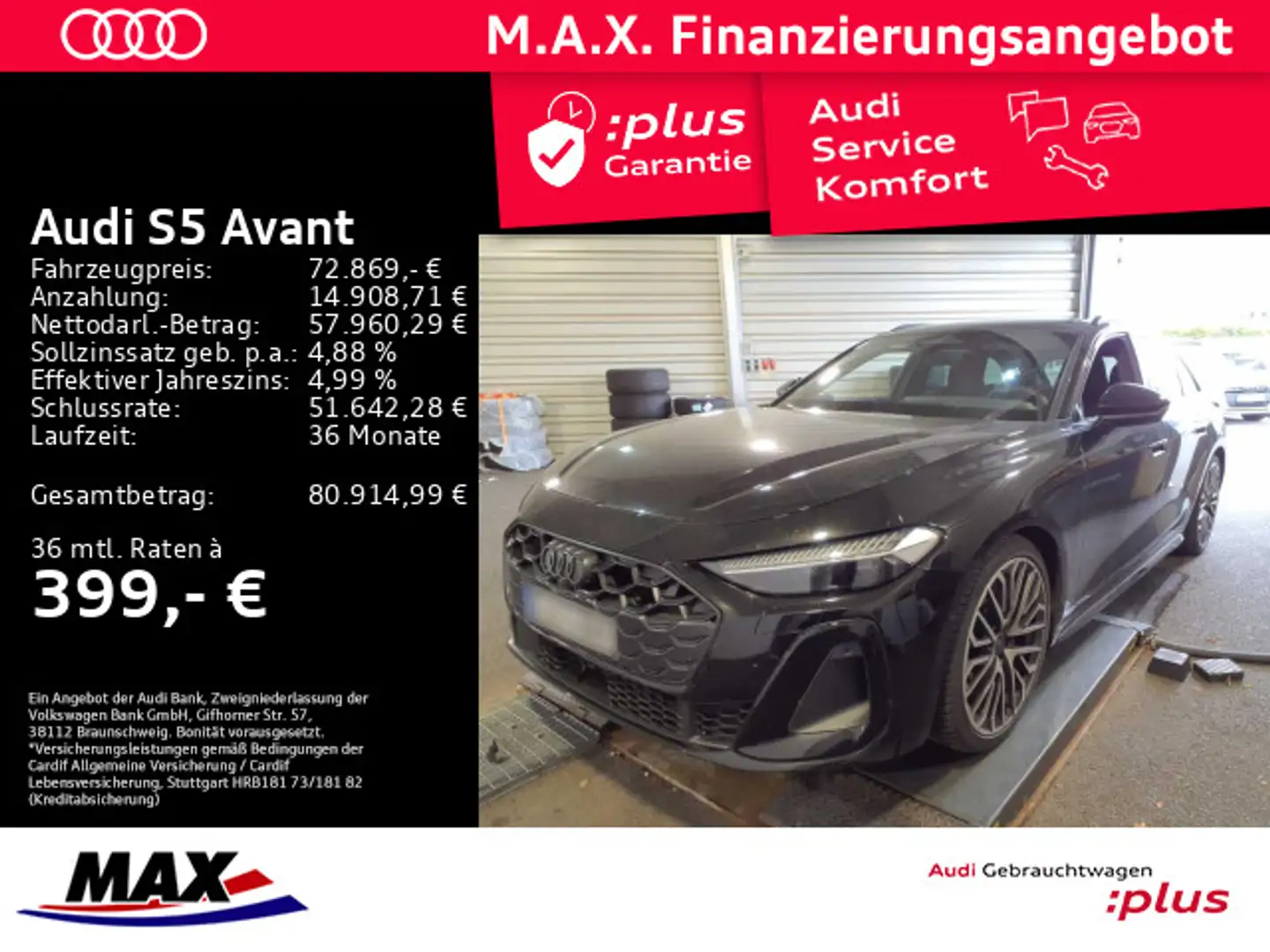 Audi S5 AVANT 3.0 TFSI QUATT MATRIX+AHK+B&O+HUD+PANO+ Schwarz - 1