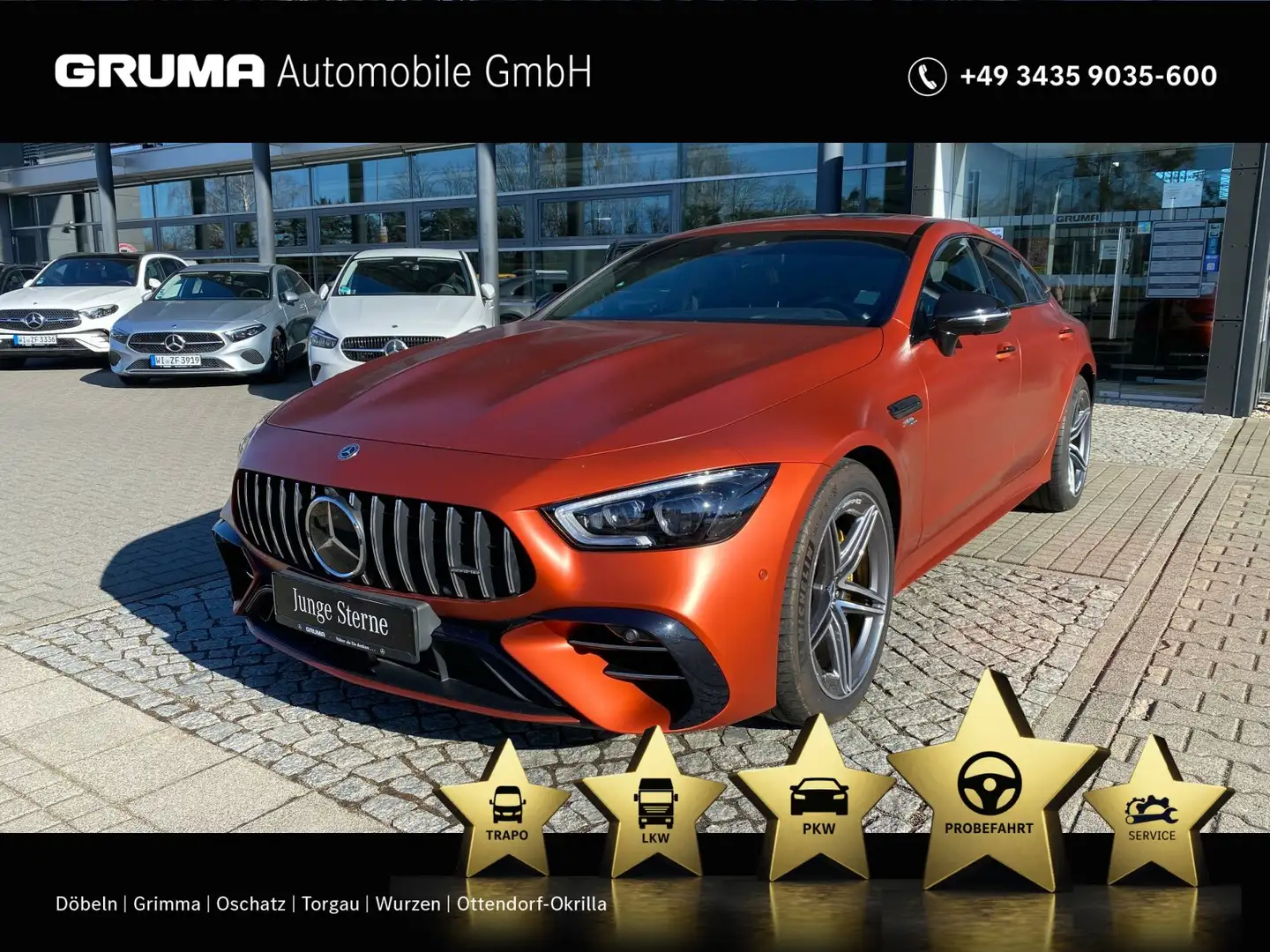 Mercedes-Benz AMG GT AMG GT 53 4M+ Magno+V8Style+HUD+Sth+Burm+HA-Lenk Oranje - 1