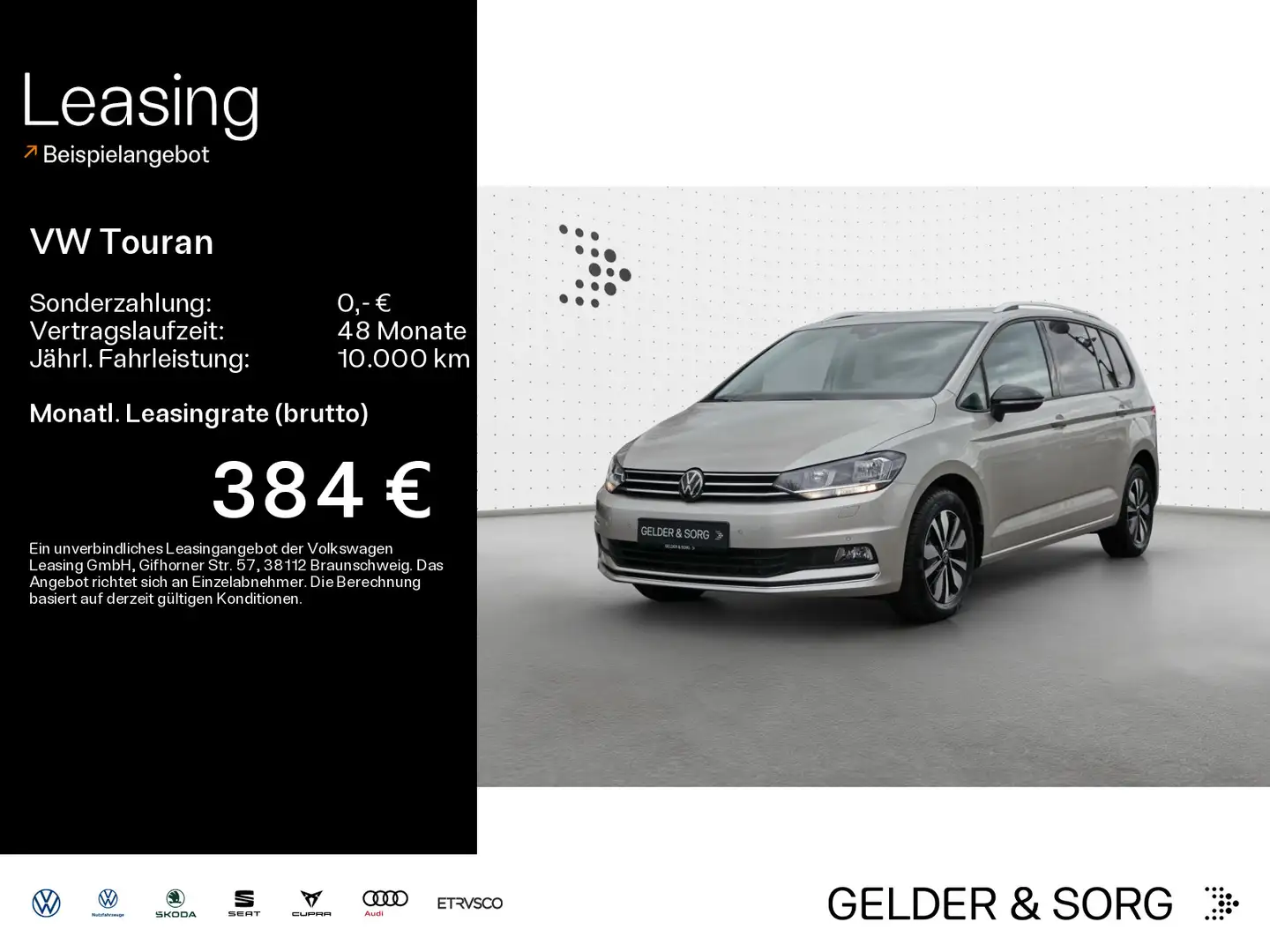 Volkswagen Touran Goal 2.0 TDI 7-Sitze*AHK*NAVI*ACC*virtual Silber - 1