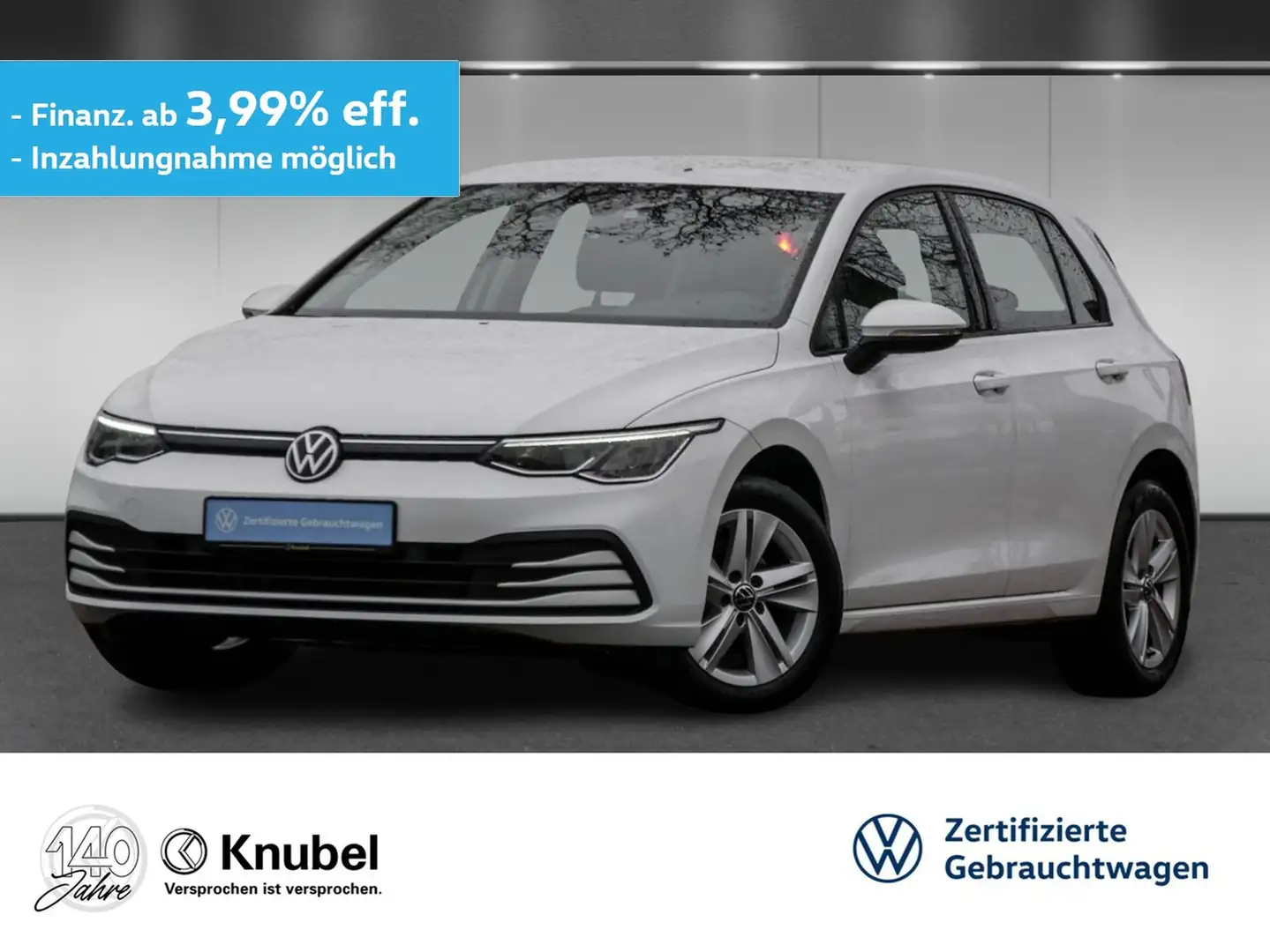 Volkswagen Golf VIII Life 1.0 eTSI DSG LED Navi TravelAss. Weiß - 1