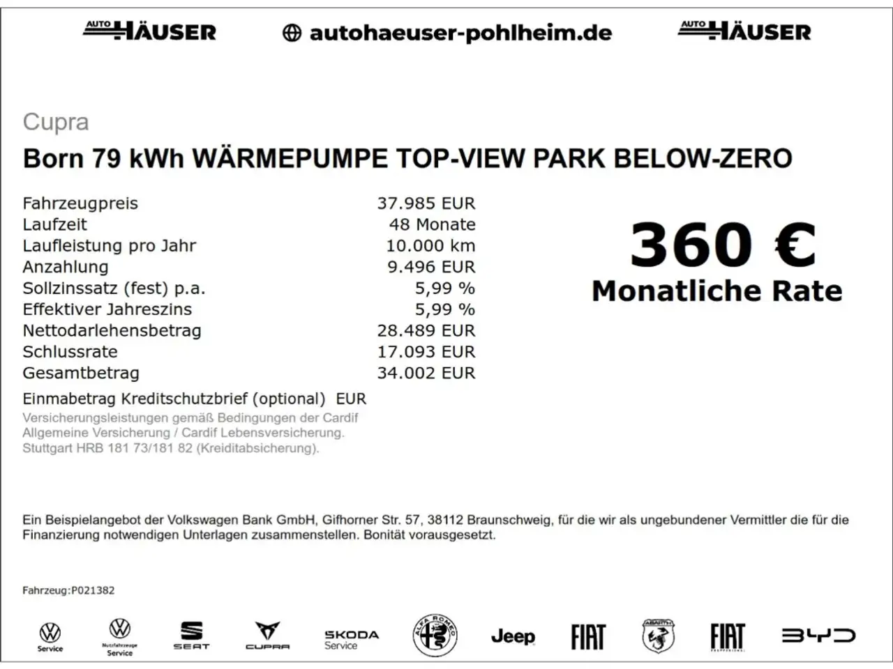 Cupra Born 79 kWh WÄRMEPUMPE TOP-VIEW PARK BELOW-ZERO, миниатюра 5
