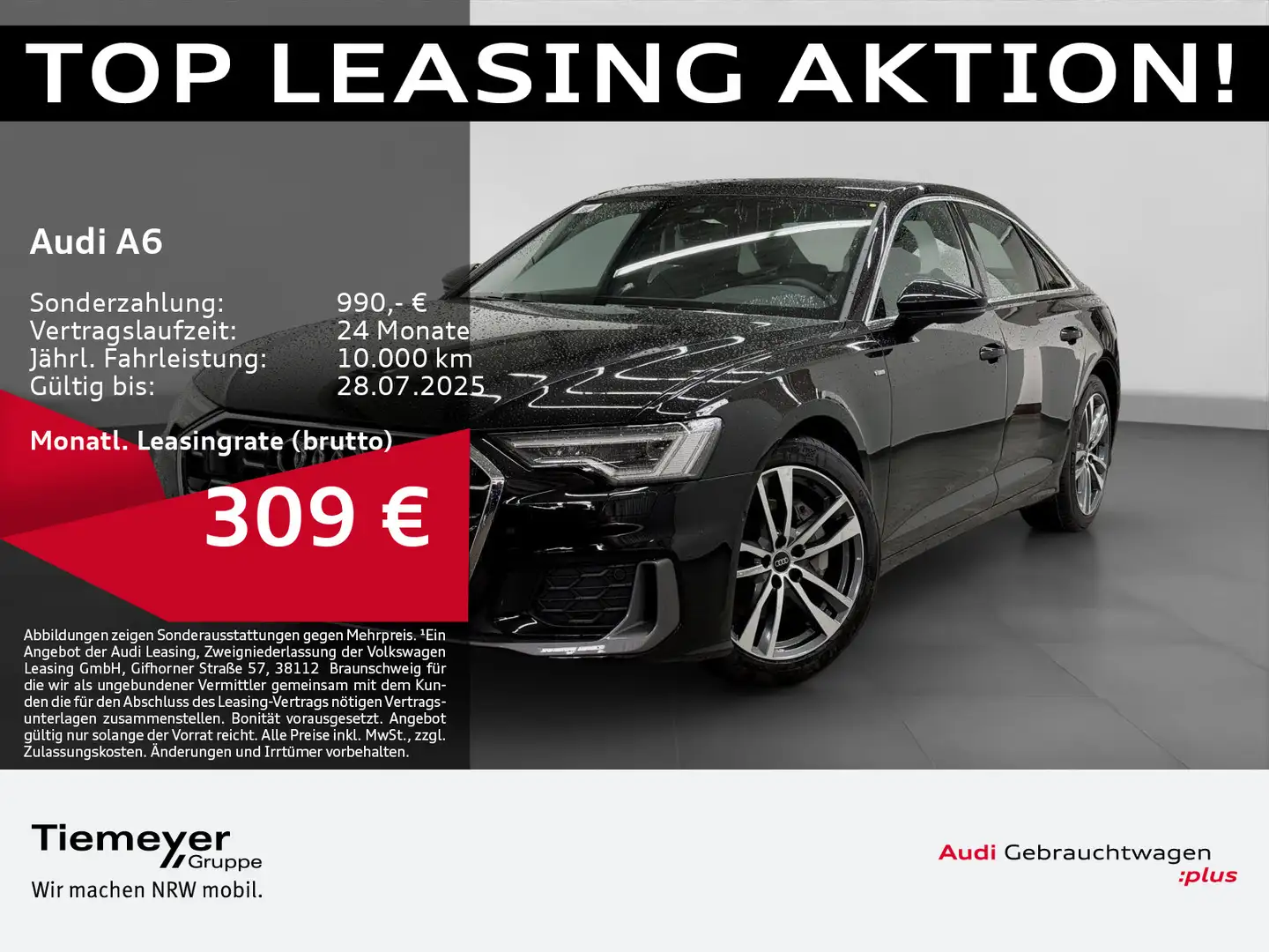 Audi A6 45 TFSI Q S LINE LM19 MATRIX LEDER ASSIST Schwarz - 1