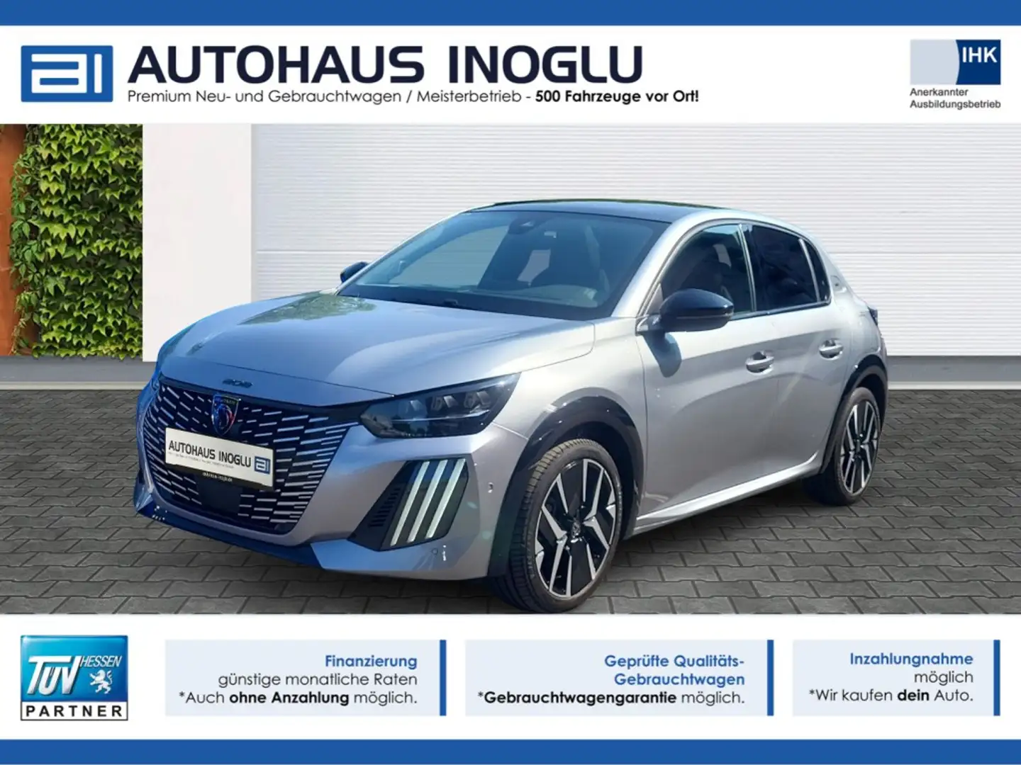 Peugeot 208 GT Hybrid 136 e-DSC Navi+Pano+R-Kam+ACC+DAB+ Szürke - 1