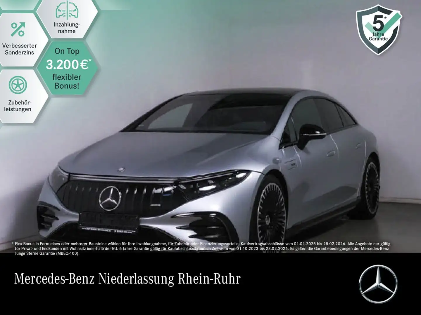 Mercedes-Benz EQS 53 AMG 4M Keramik Driversp Fahrass Fondent HUD Silber - 1