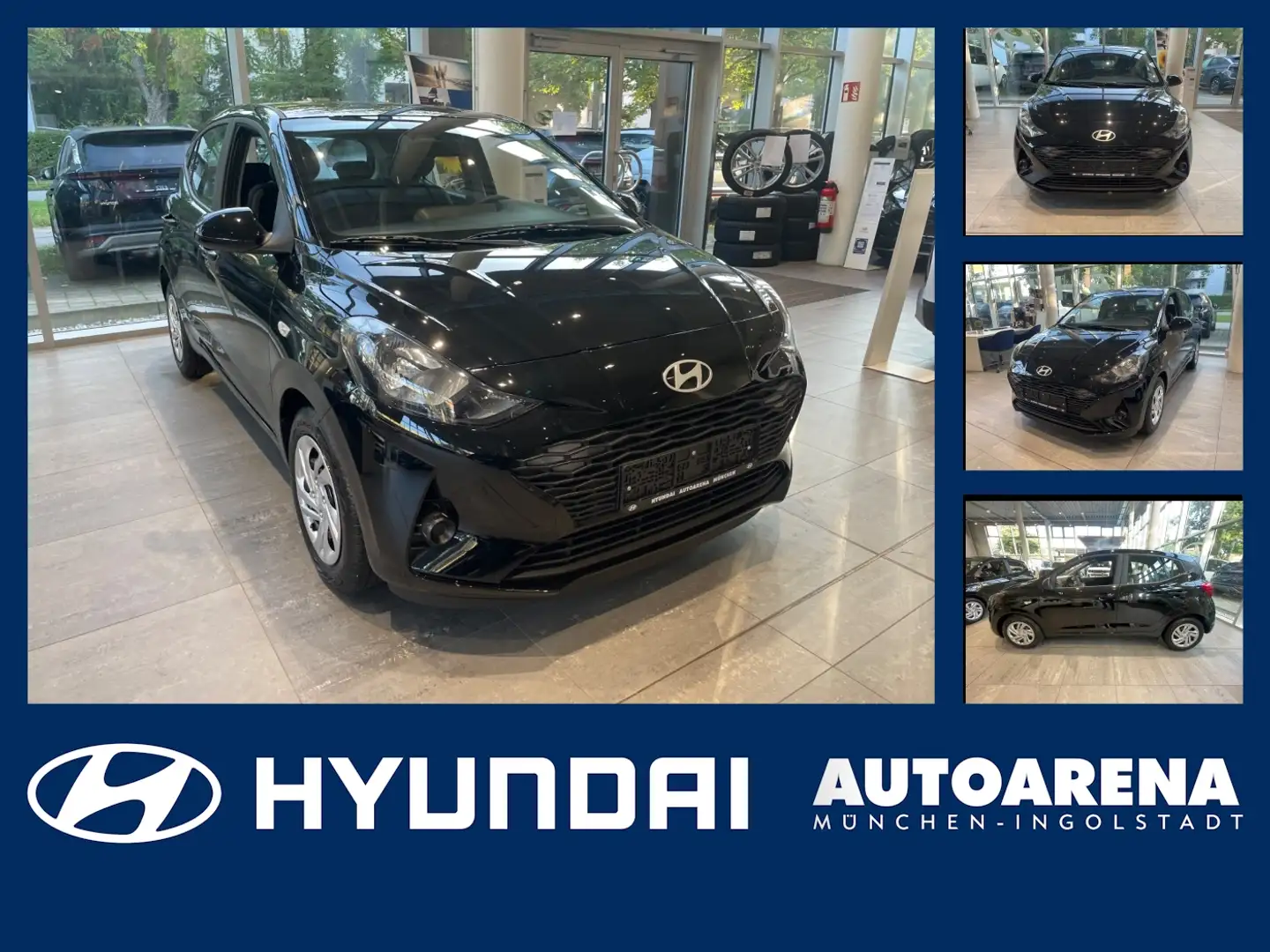 Hyundai i10 1.0 Select 2xKlima 360 4xElSitz ACC AUT HUD Zwart - 1