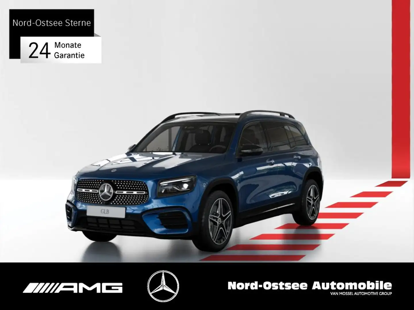 Mercedes-Benz GLB 220 d 4 AMG PANO 360°KAM MULTIBEAM AHK NIGHT Blauw - 1