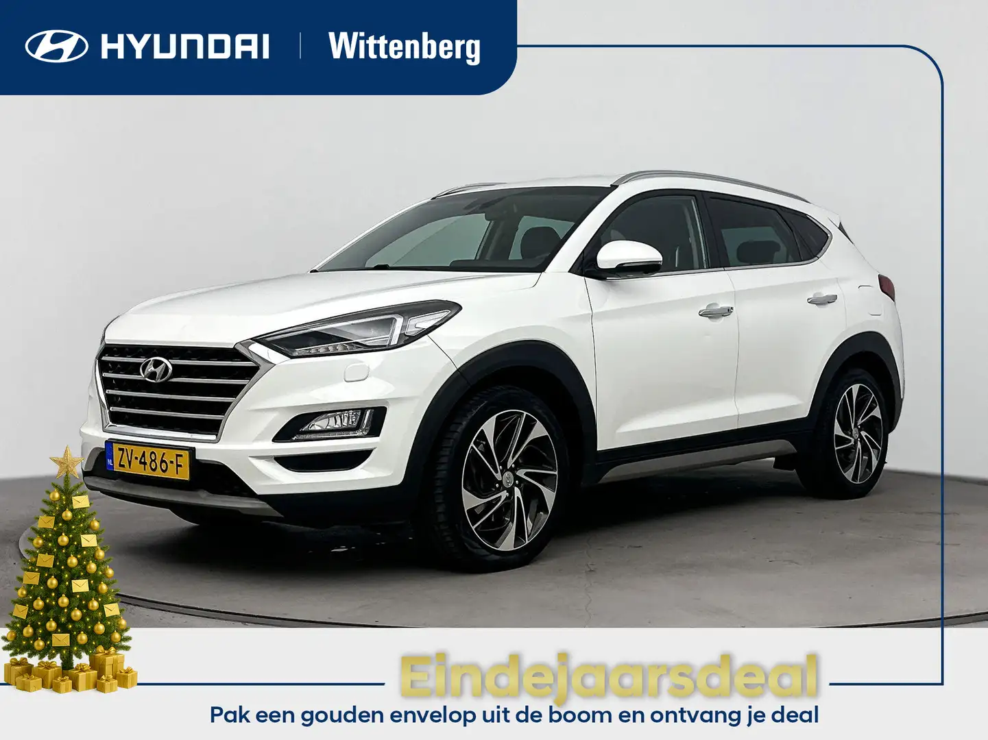 Hyundai TUCSON 1.6 T-GDI Premium Aut. | Nu 24899,- | Leer | Stoel Wit - 1